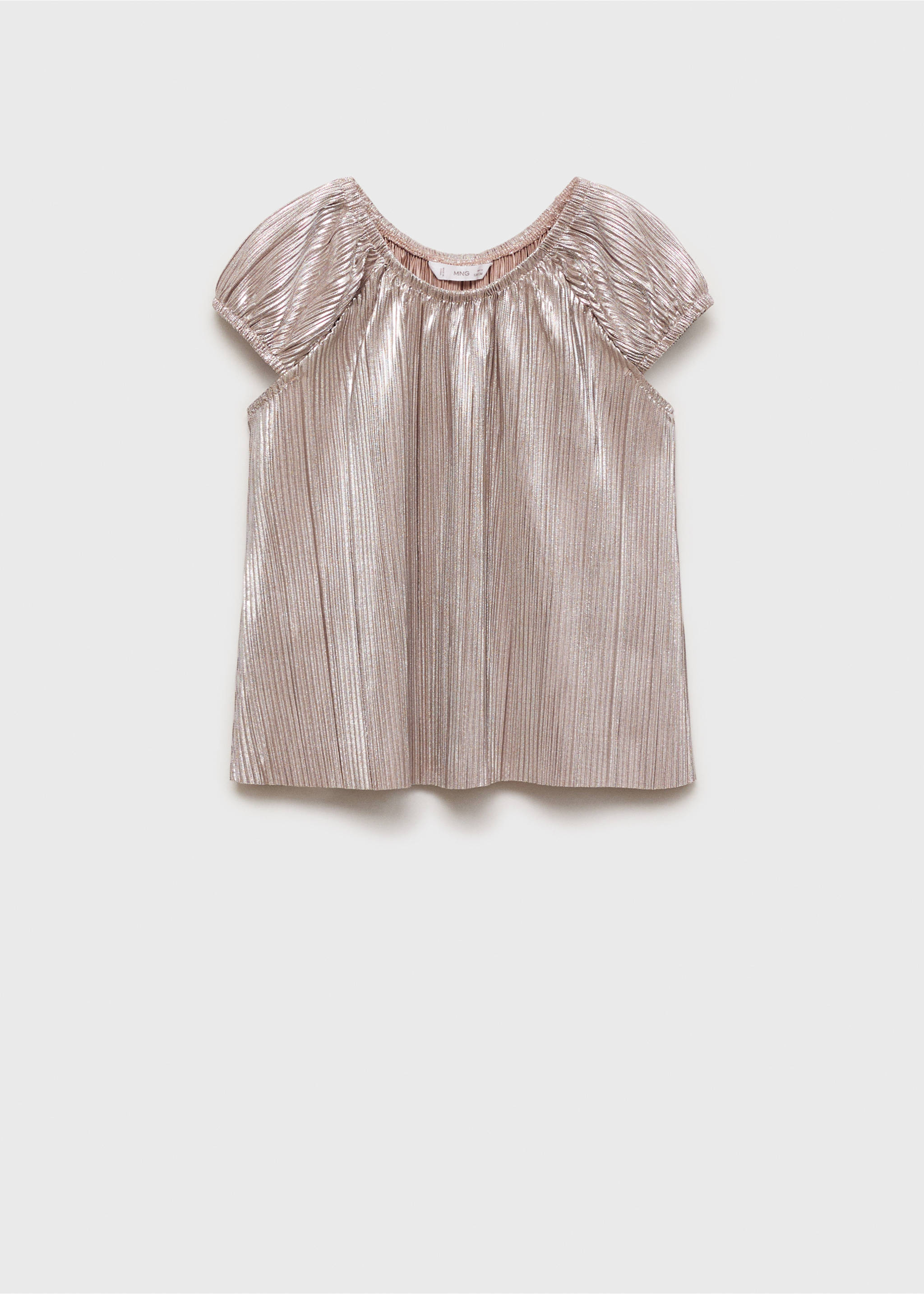 Metallic pleated shirt - Article without model, Silver. Ref: 87004404-00.