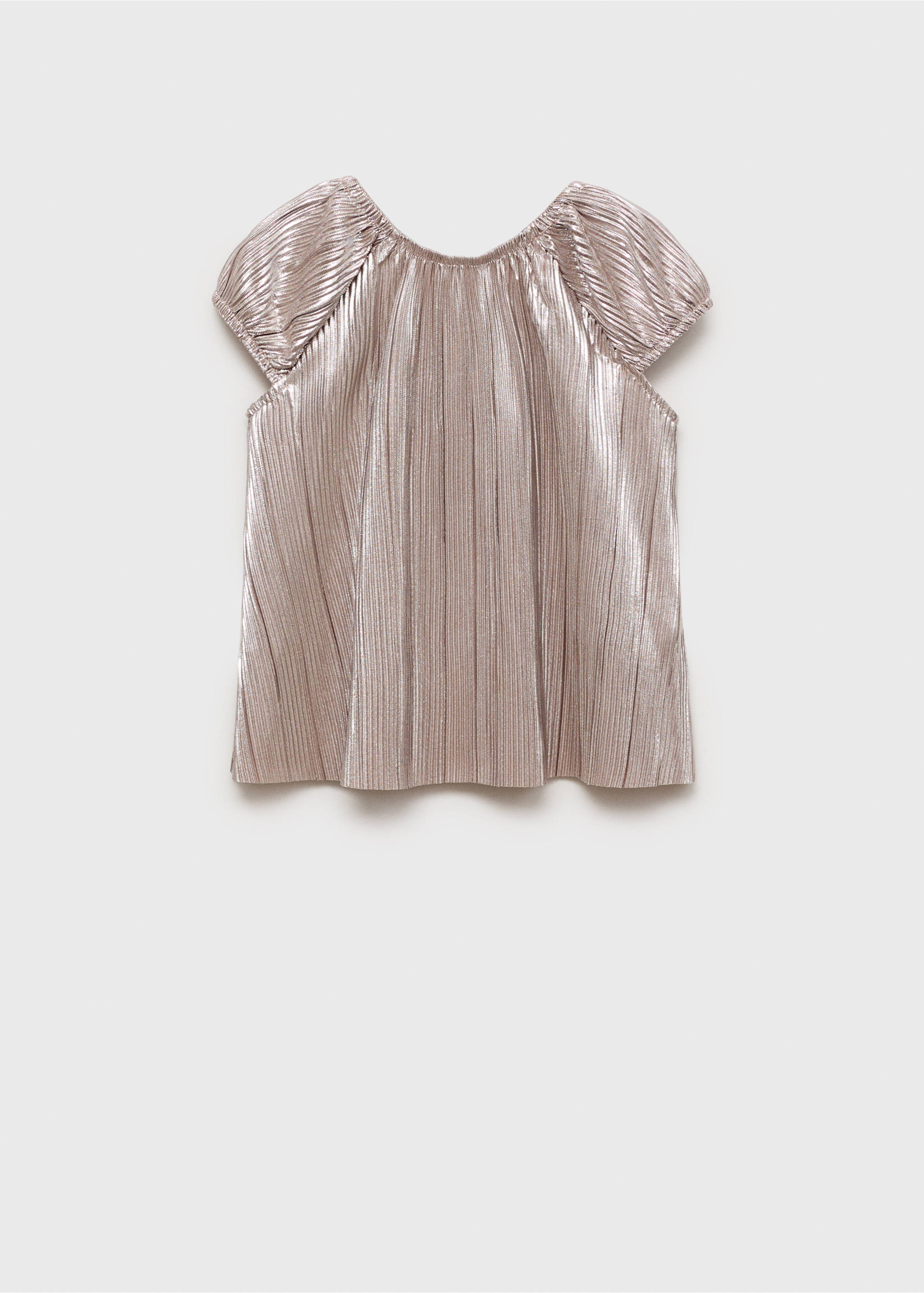 Metallic pleated shirt - Reverse of the article, Silver. Ref: 87004404-00.