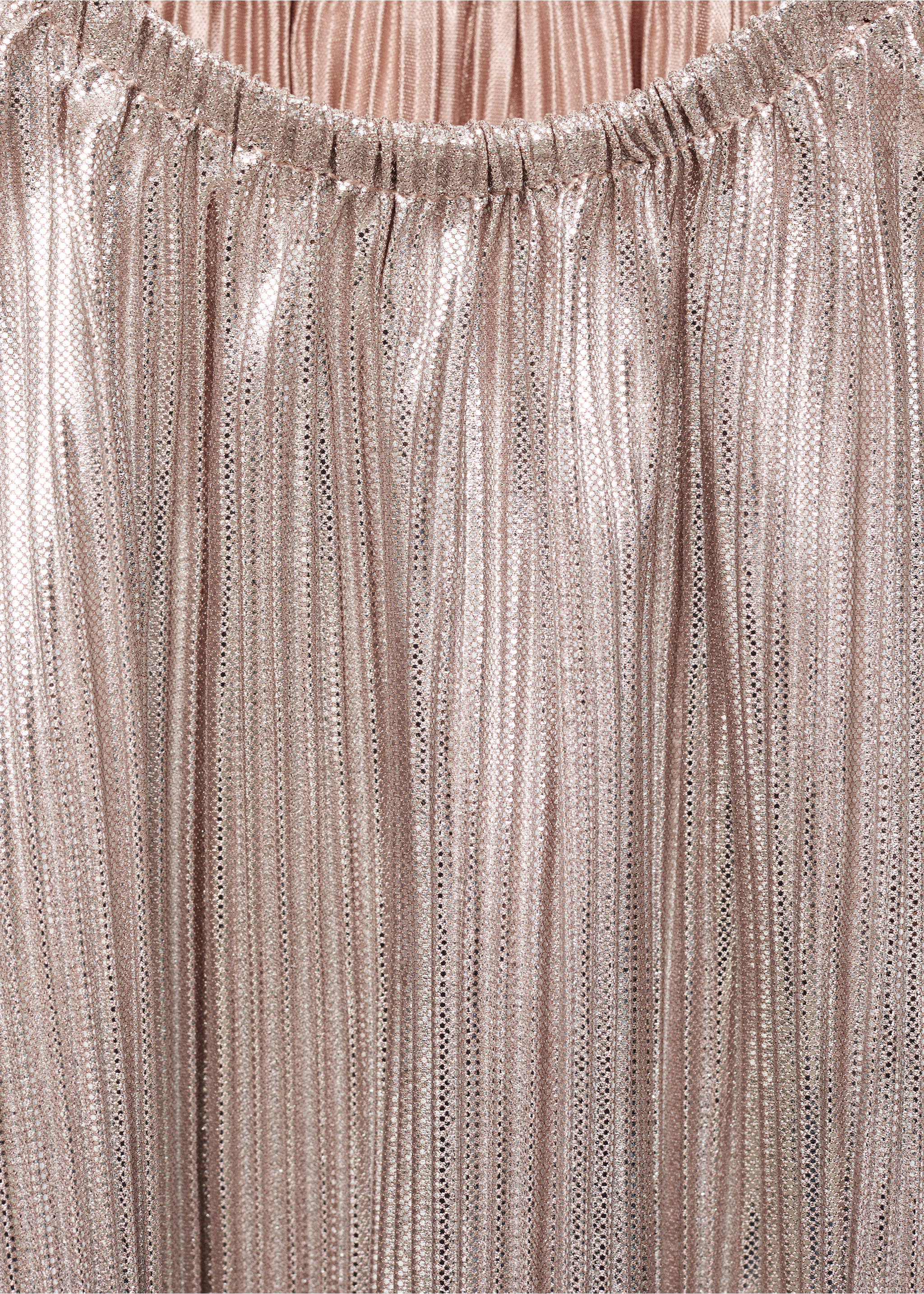 Metallic pleated shirt - Details of the article 0, Silver. Ref: 87004404-00.