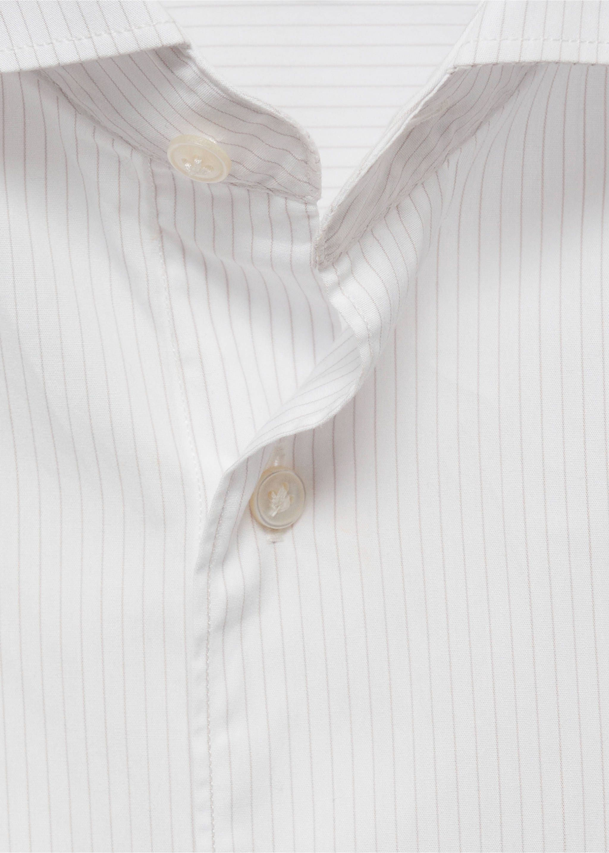 100% cotton striped shirt - Details of the article 8, White. Ref: 87004411-00.