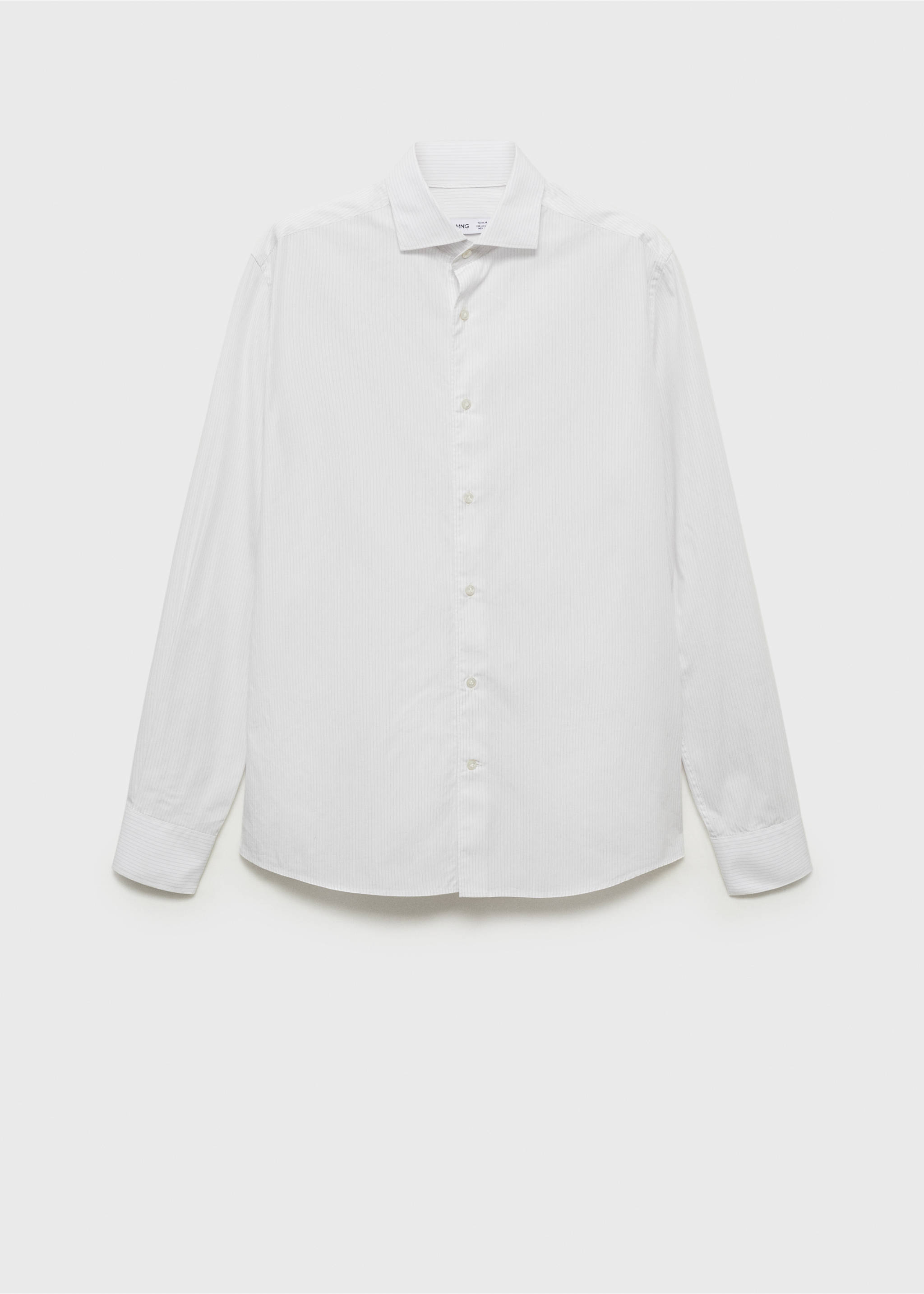 100% cotton striped shirt - Article without model, White. Ref: 87004411-00.