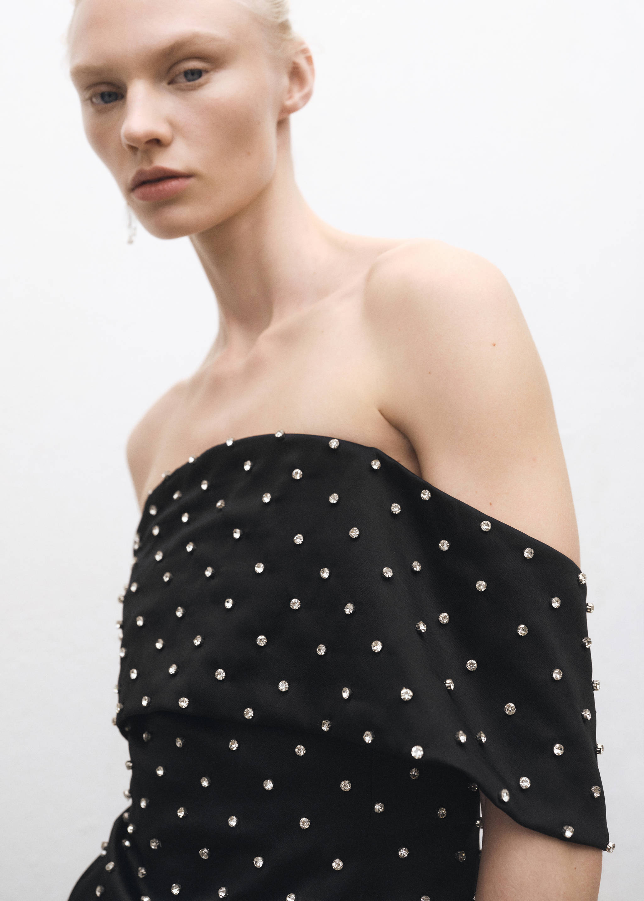 Strapless dress with shiny details - Medium plane