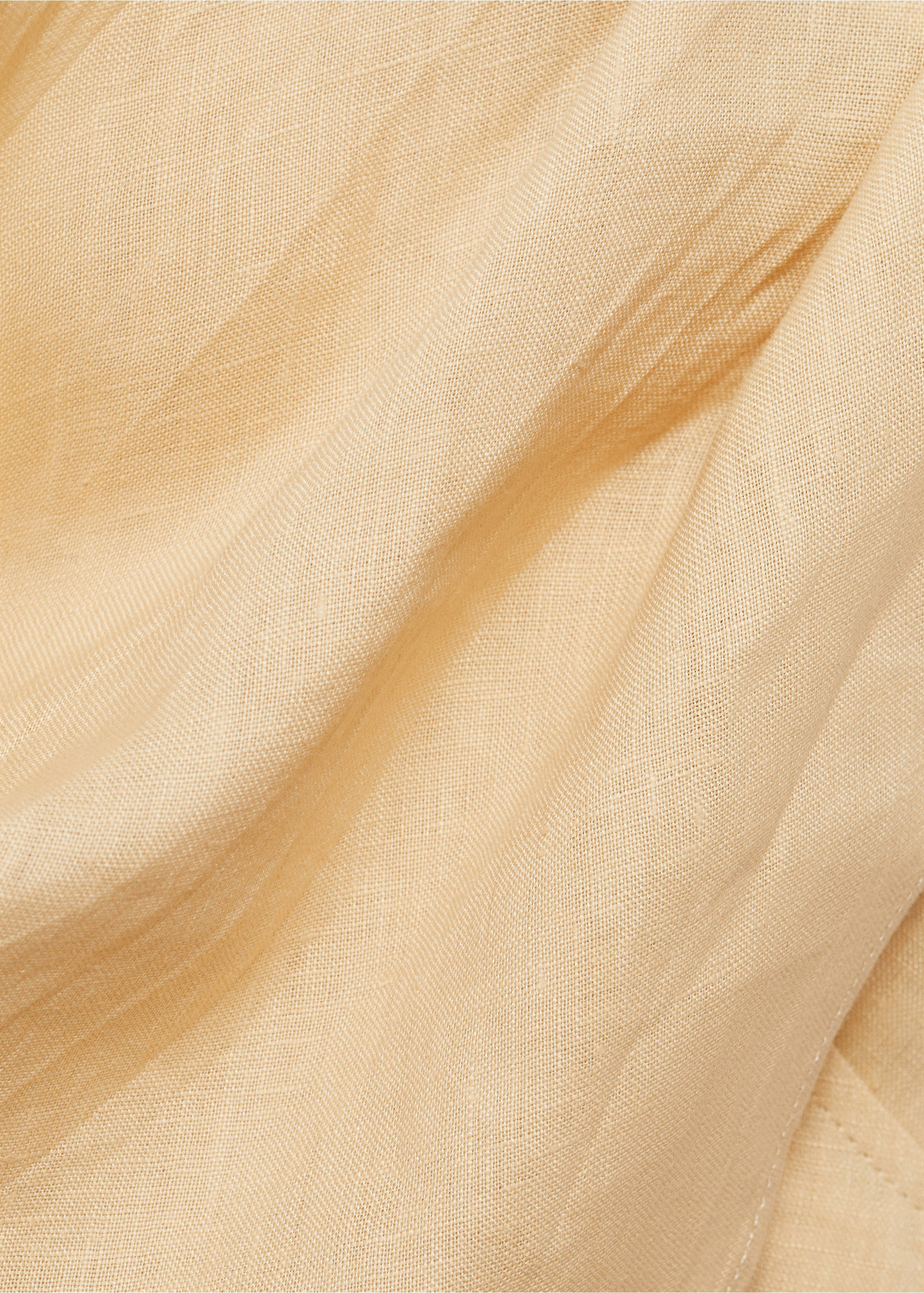 Belt linen dress - Details of the article 8, Sand. Ref: 87004783-00.