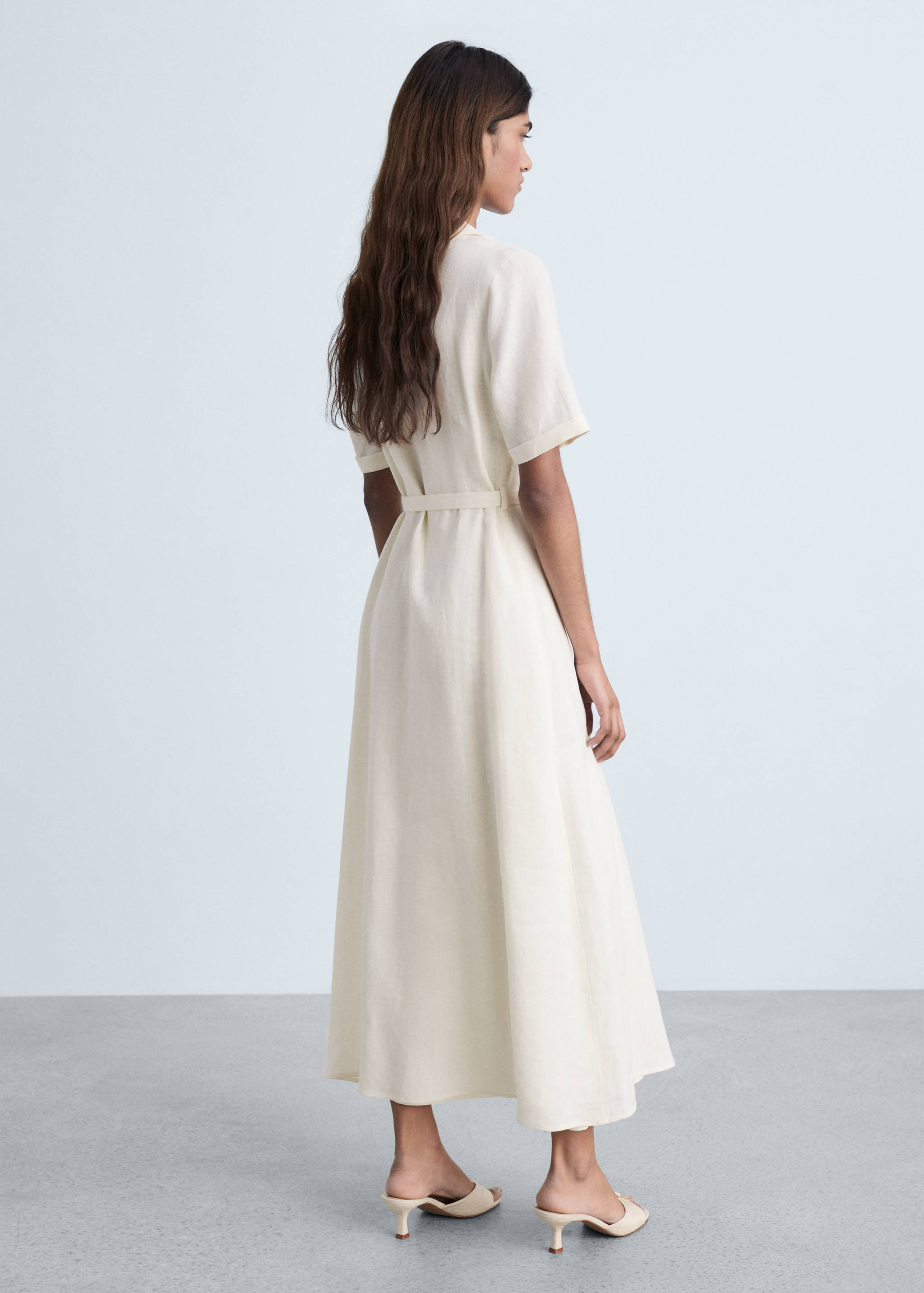 Robe lin ceinture - Verso de l’article