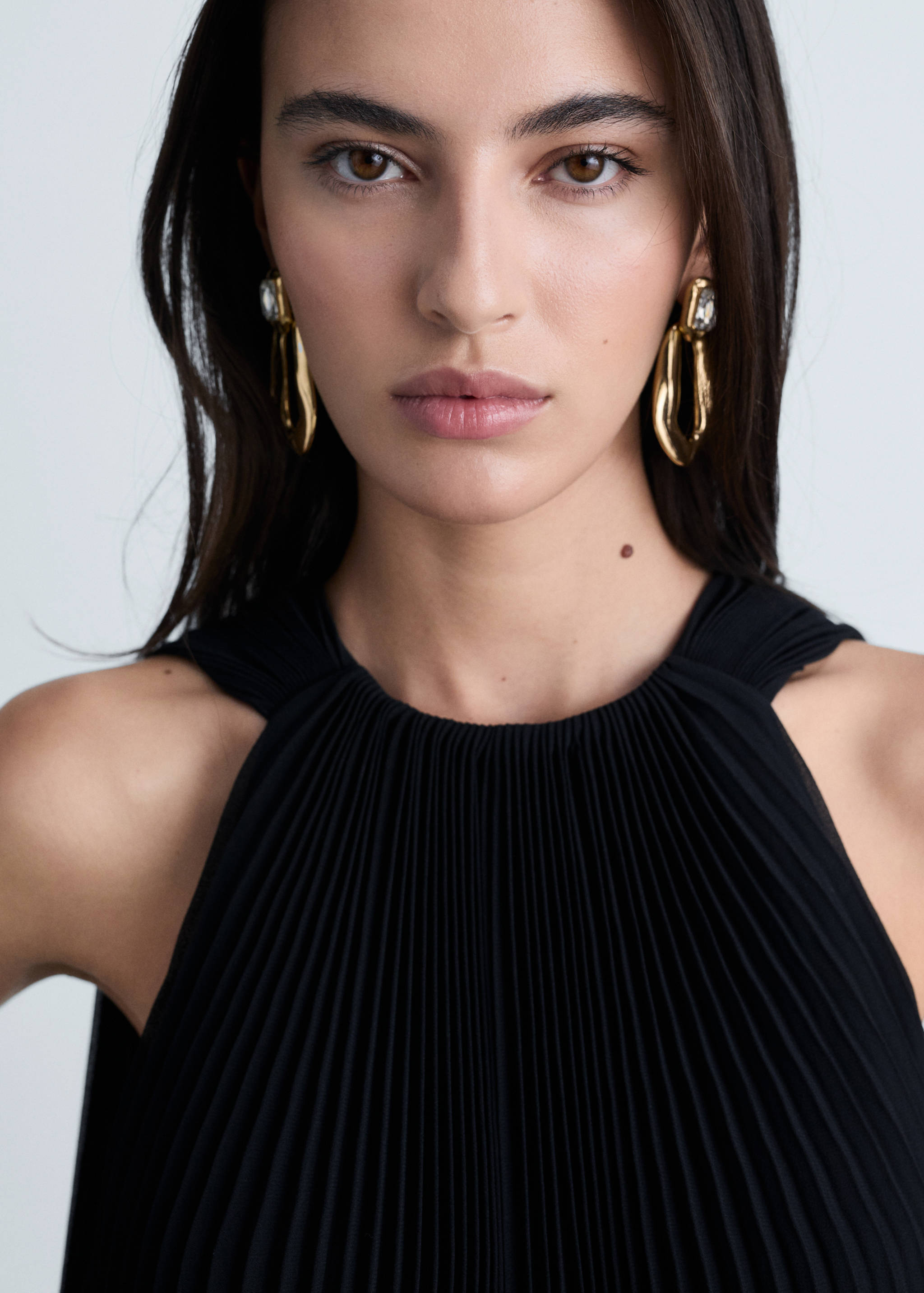 Pleated long dress - Details of the article 1