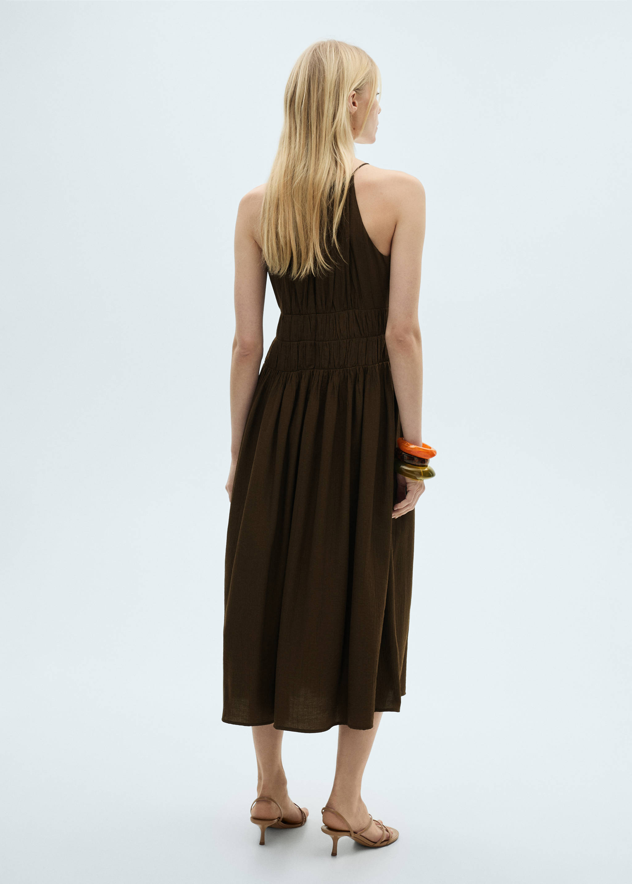 Midi-dress with gathered waist - Reverse of the article