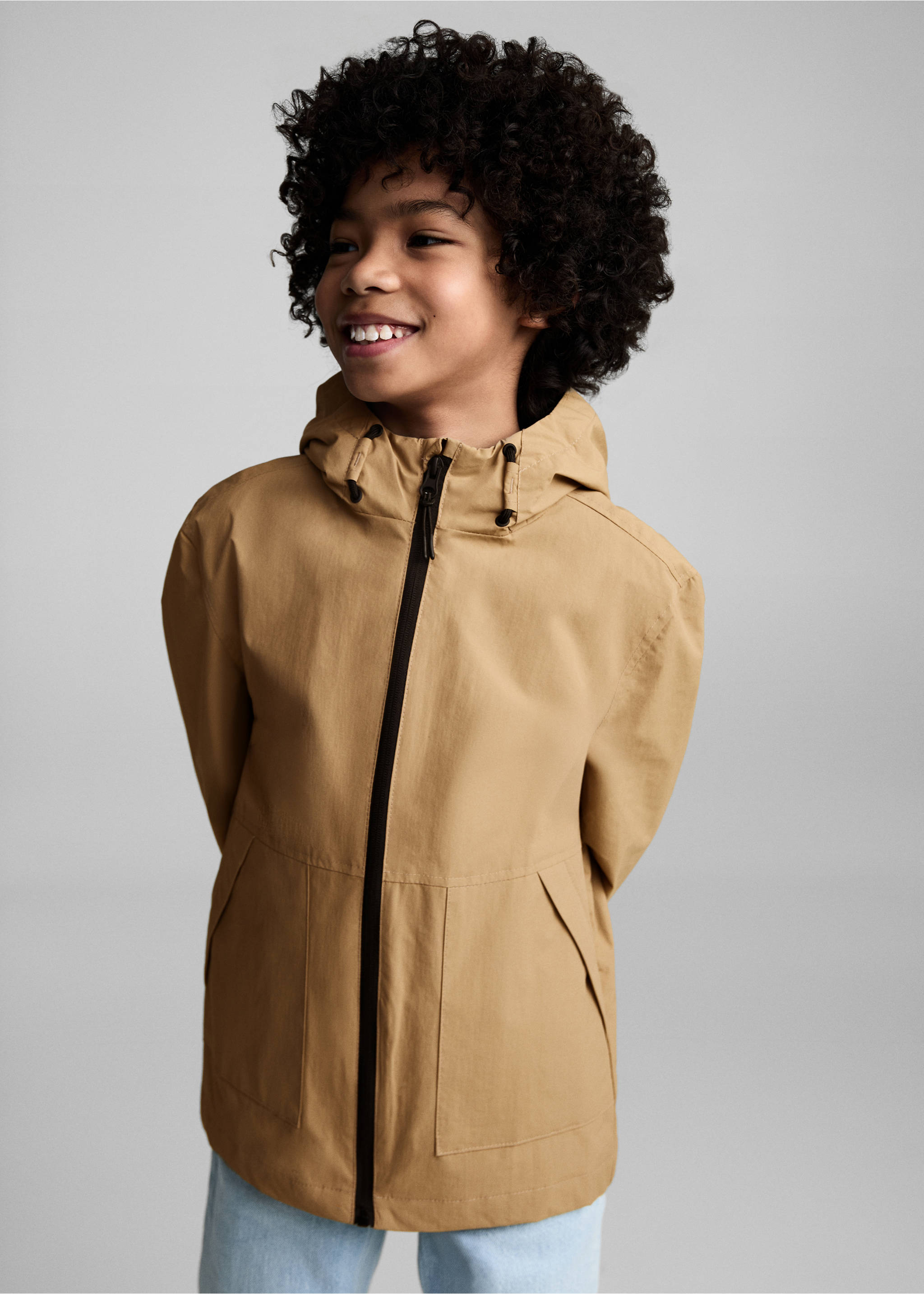 Hooded parka - Medium plane, Sand. Ref: 87004793-00.