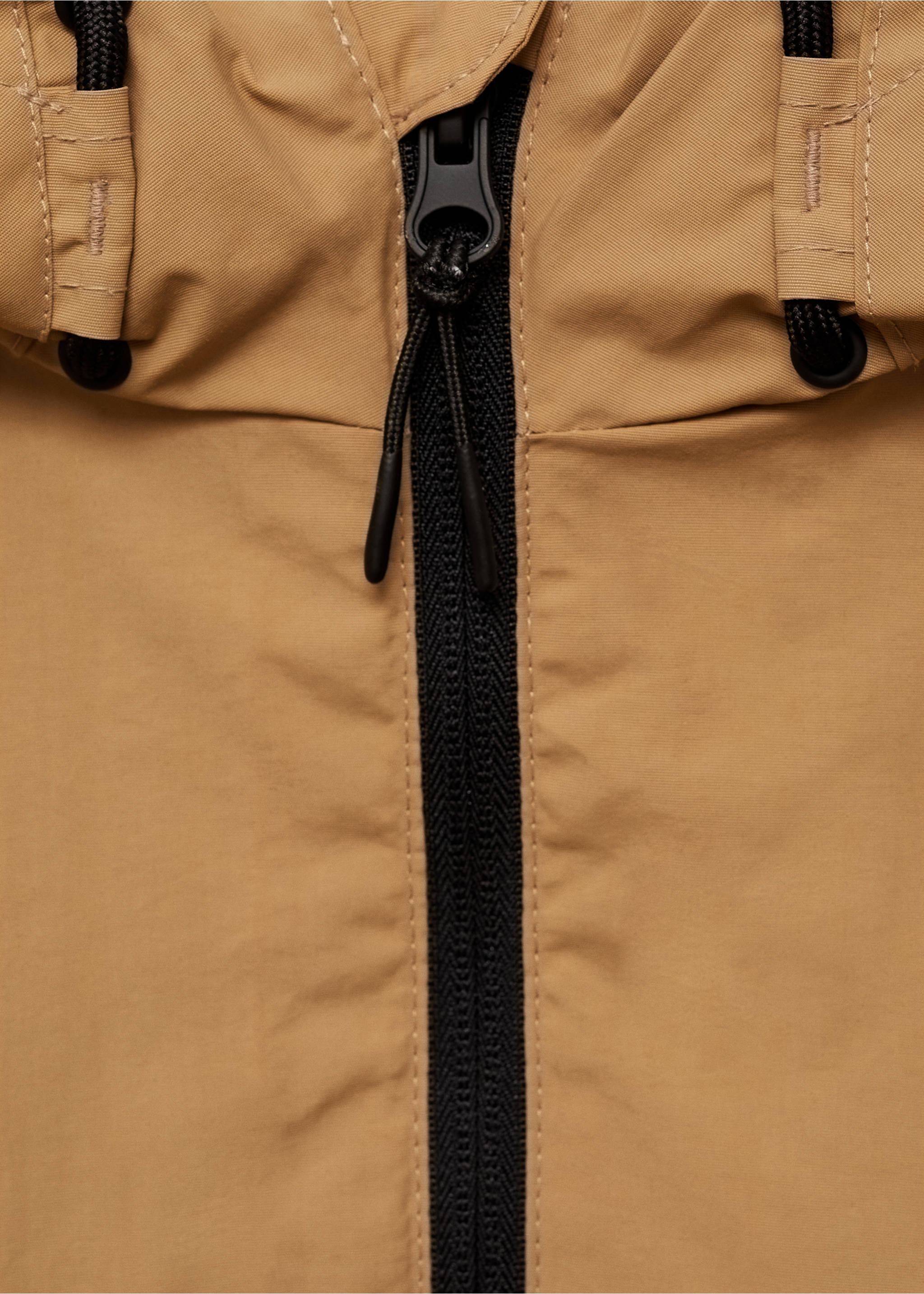 Hooded parka - Details of the article 0, Sand. Ref: 87004793-00.