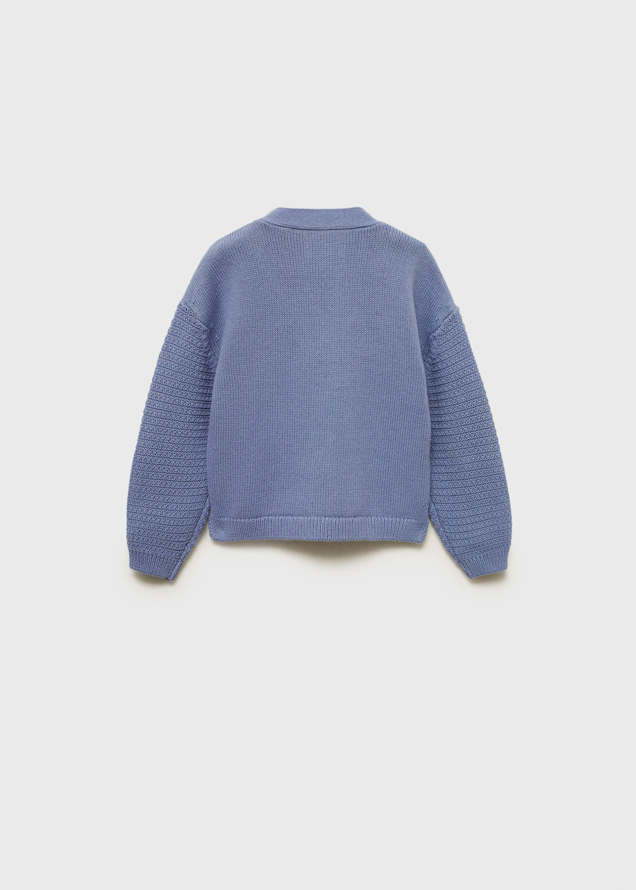 Cárdigan algodón punto combinado - Reverso del artículo