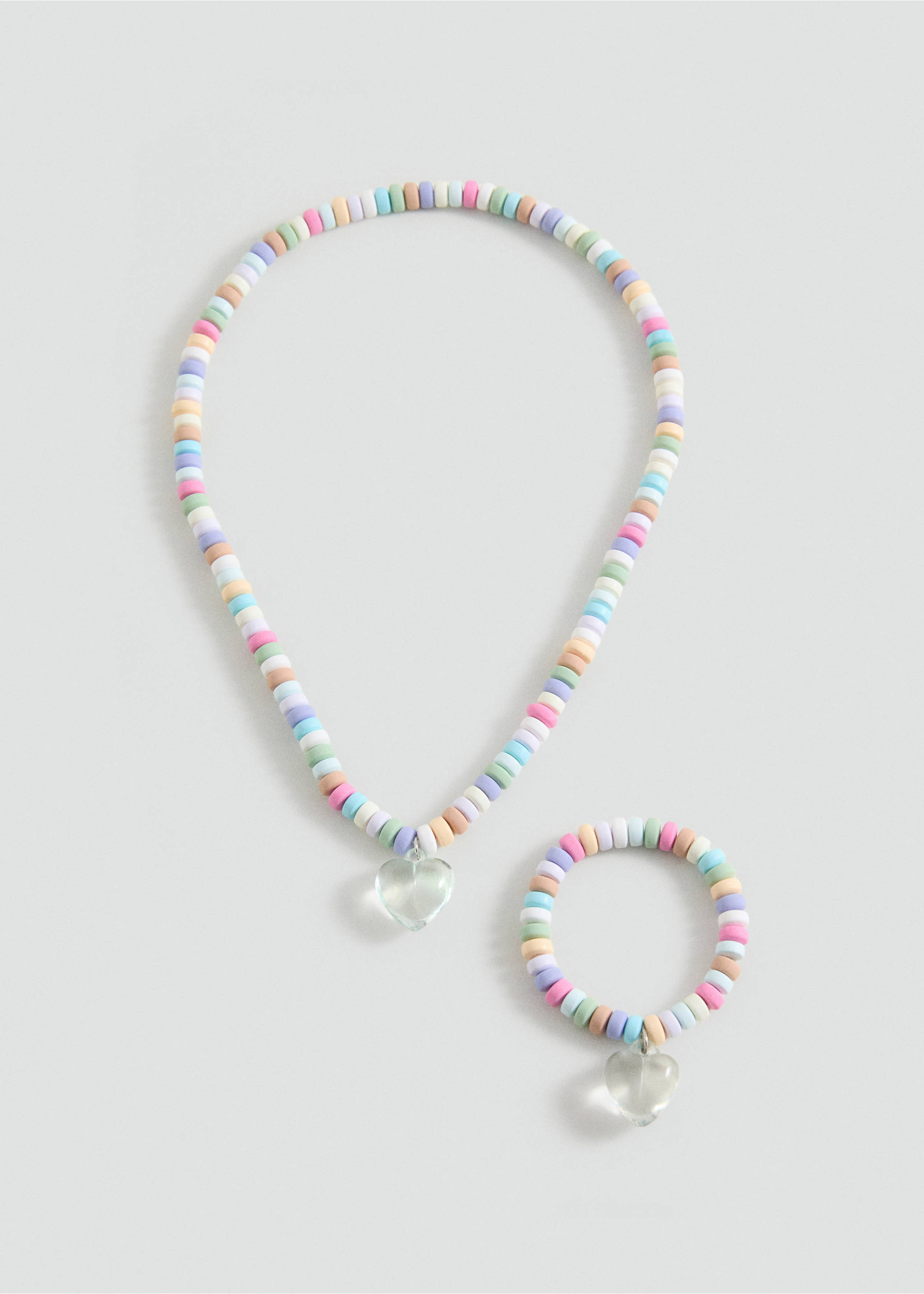 Necklaces and bracelet set - Article without model, Pink. Ref: 87004798-00.