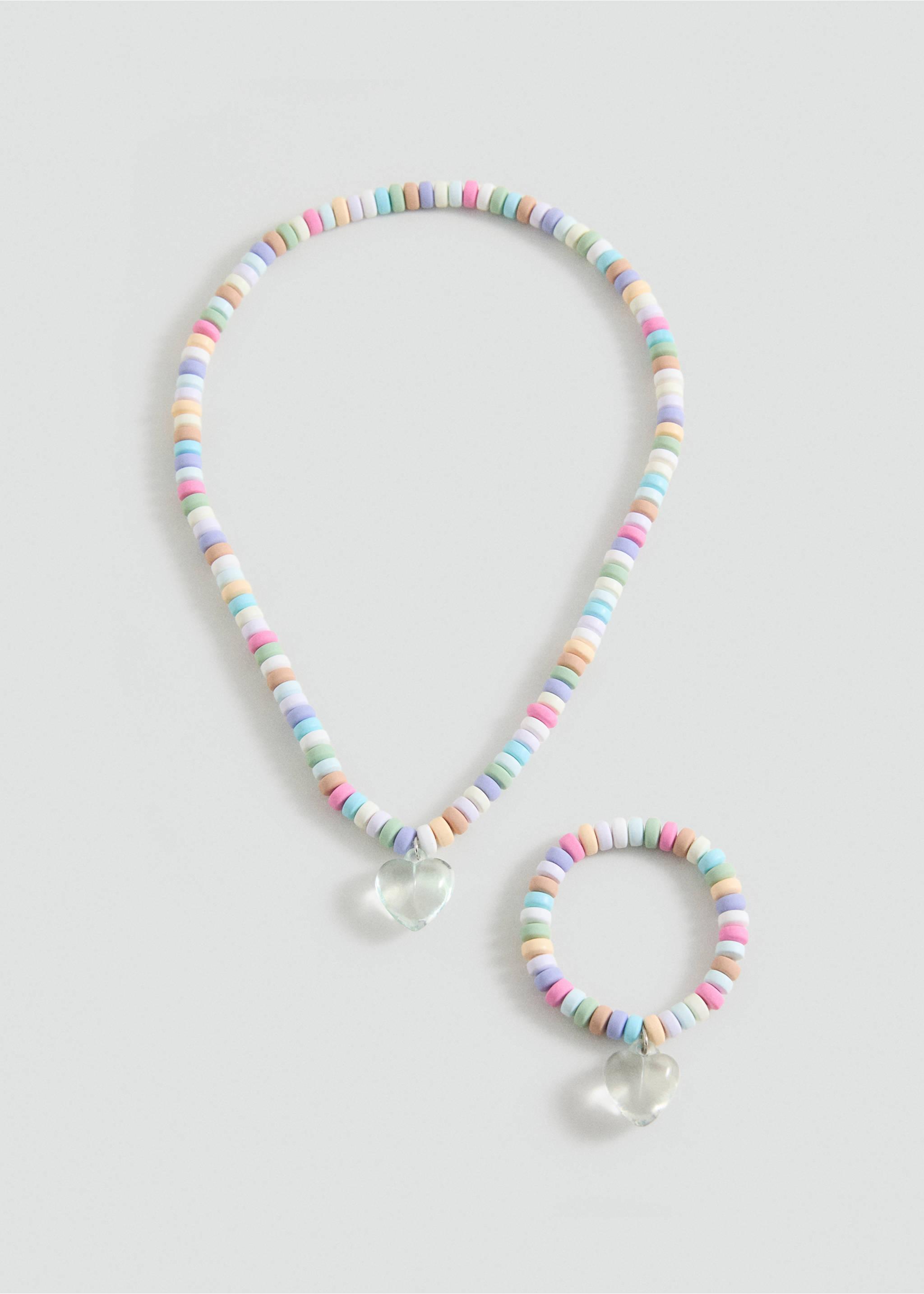 Necklaces and bracelet set - Article without model, Pink. Ref: 87004798-00.
