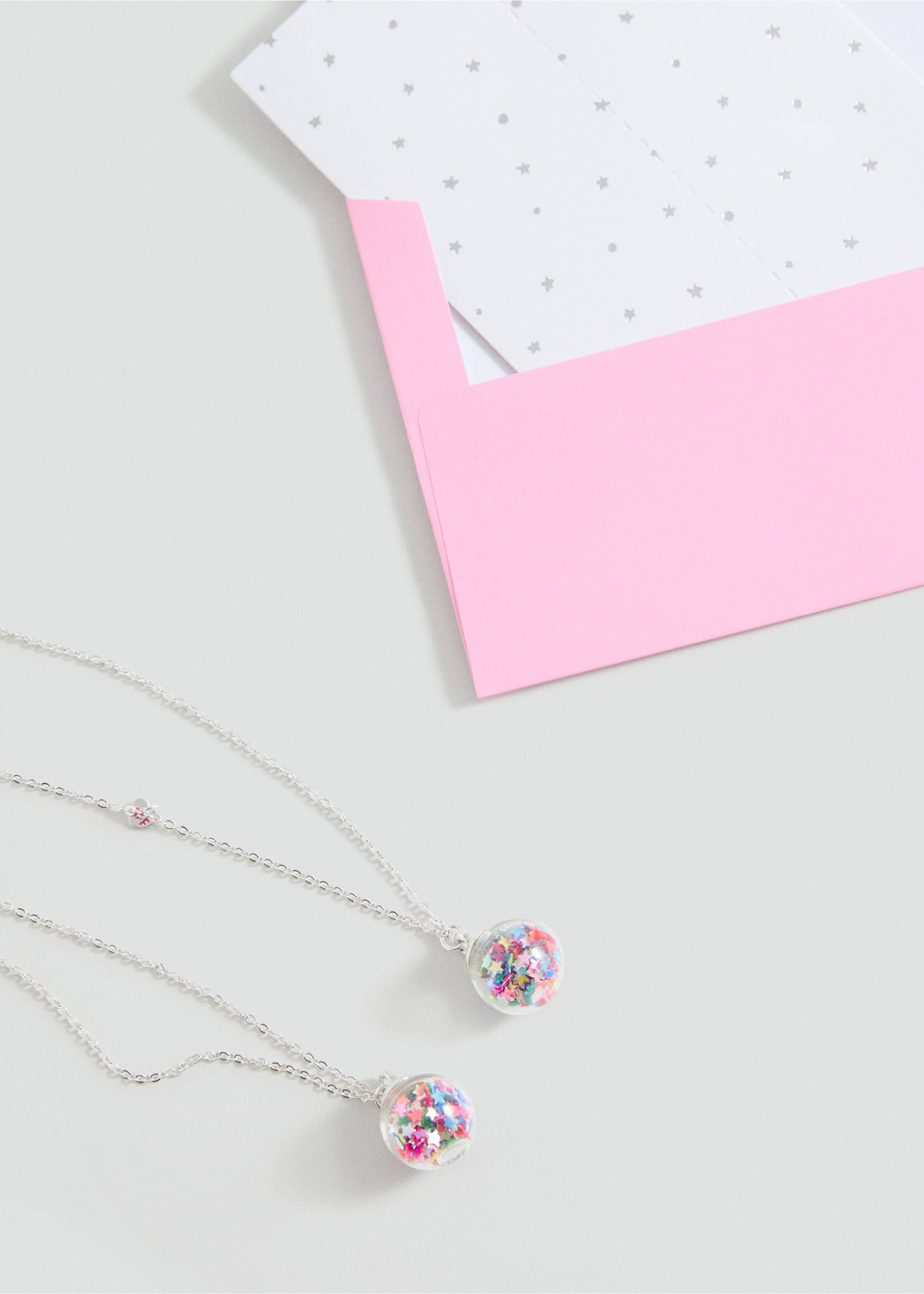 2 pack Best Friends necklace - Details of the article 1, Silver. Ref: 87004799-00.