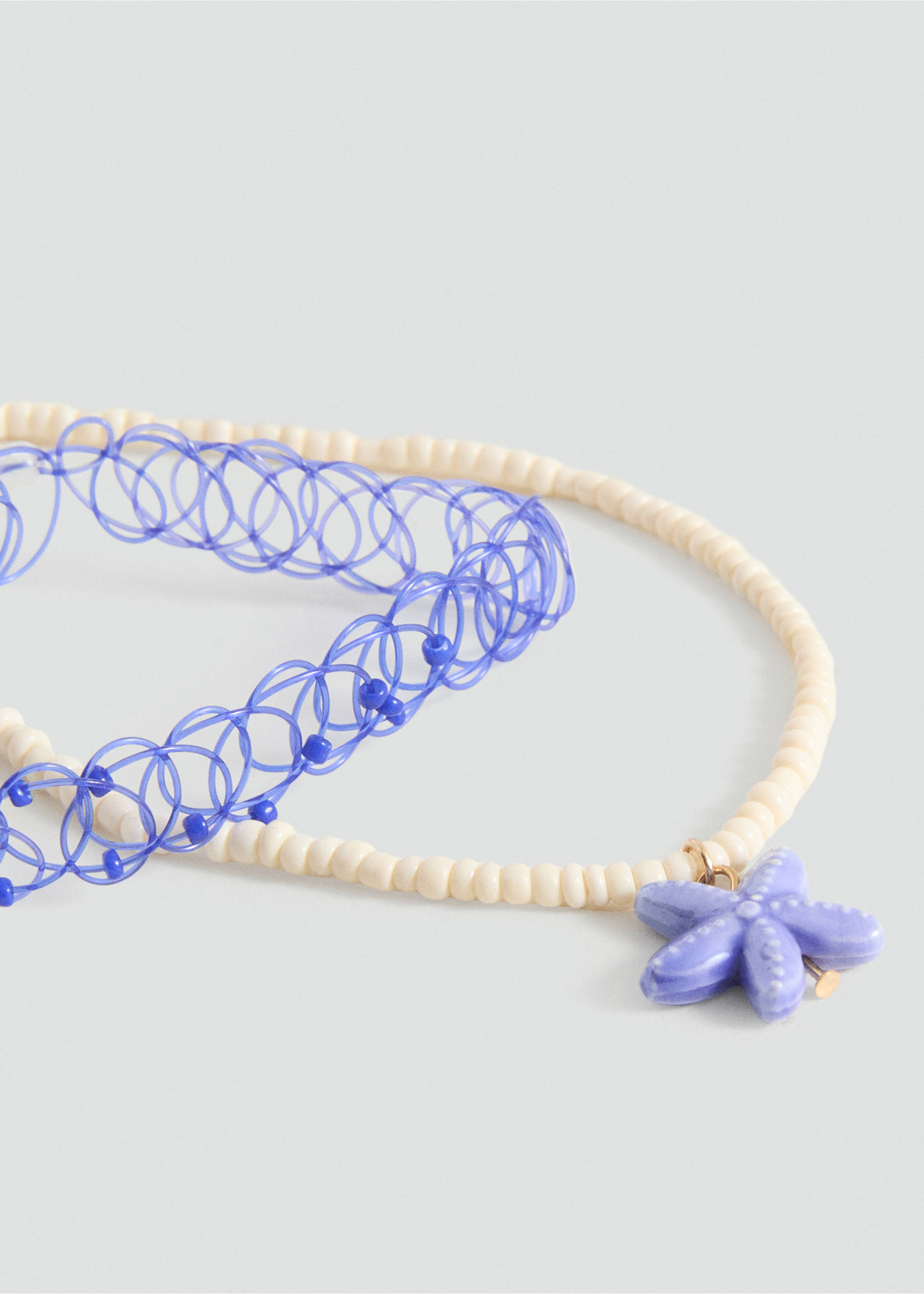 Set 2 combined necklaces - Medium plane, Blue. Ref: 87004802-00.