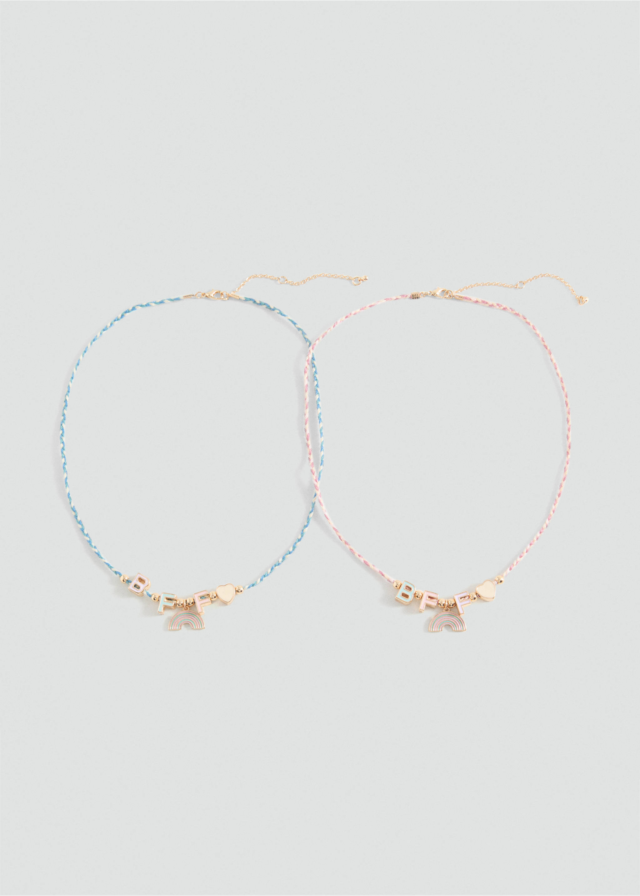 Set 2 combined necklaces - Article without model, Pink. Ref: 87004806-00.