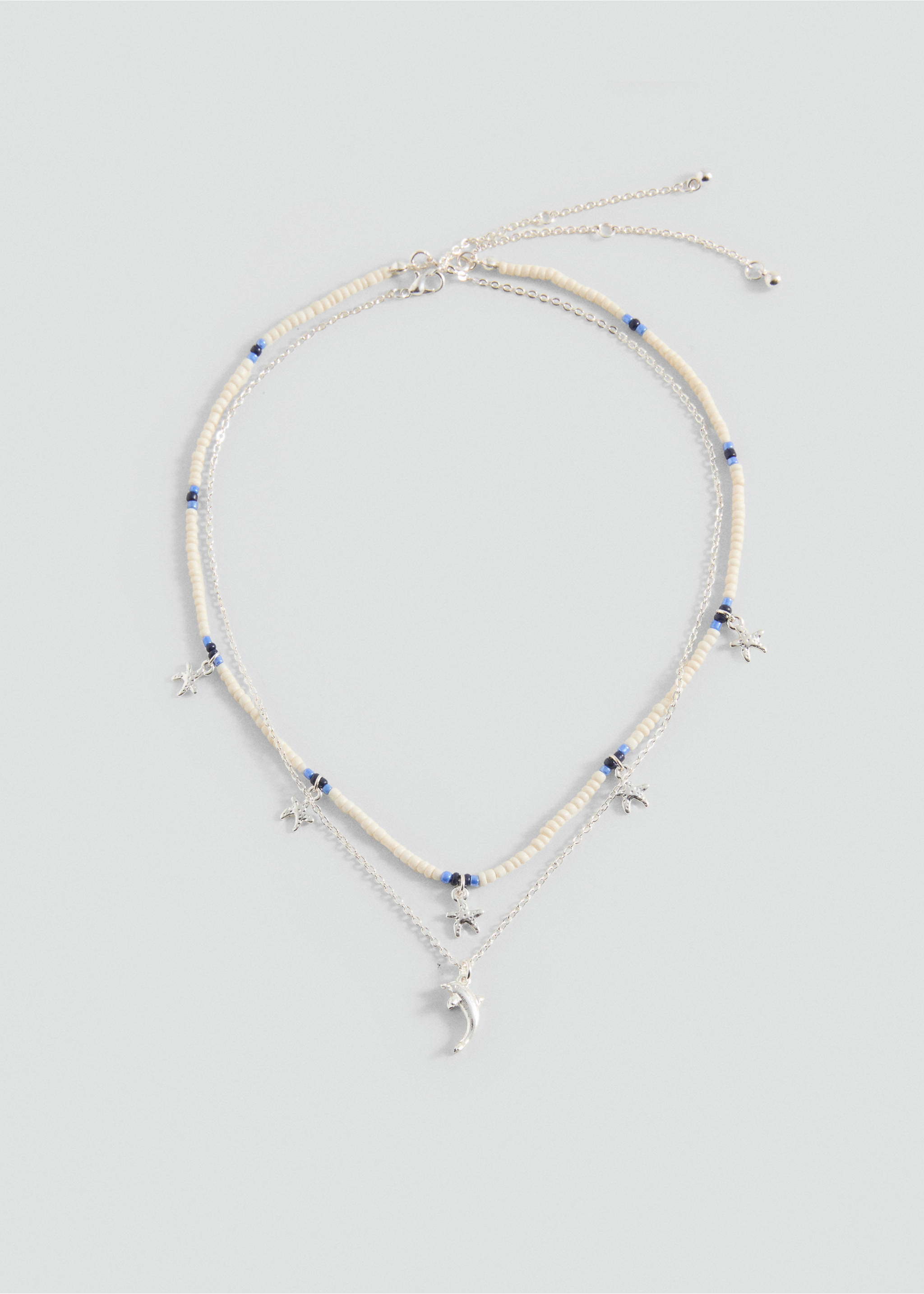 Chain tassel necklace - Article without model, Silver. Ref: 87004807-00.