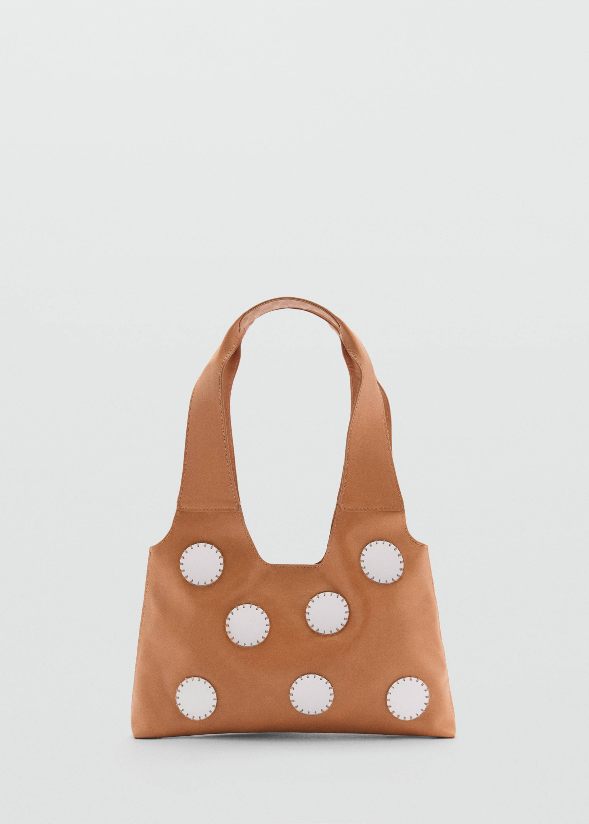 Leder-Schultertasche mit Spiegel-Pailletten - Artikel ohne Model