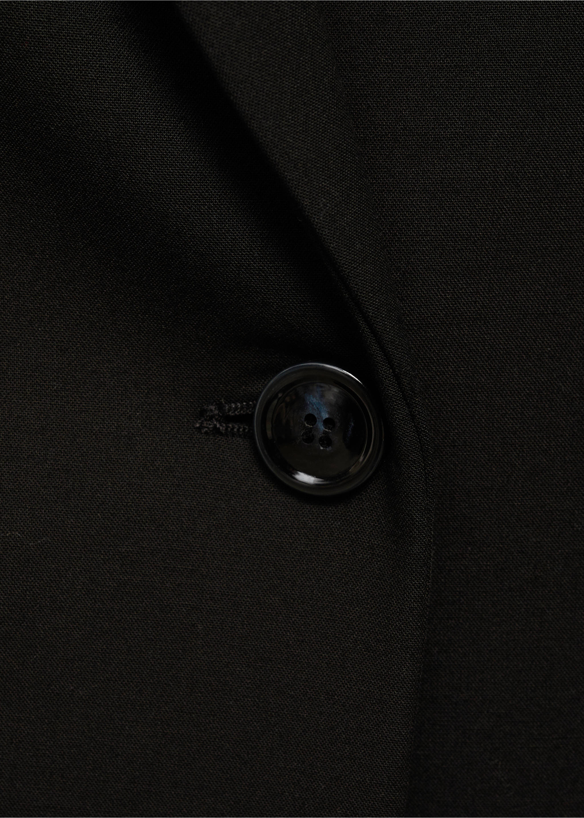 Lange gestructureerde wollen jas - Detail van het artikel 0, Zwart. Ref: 87004813-00.