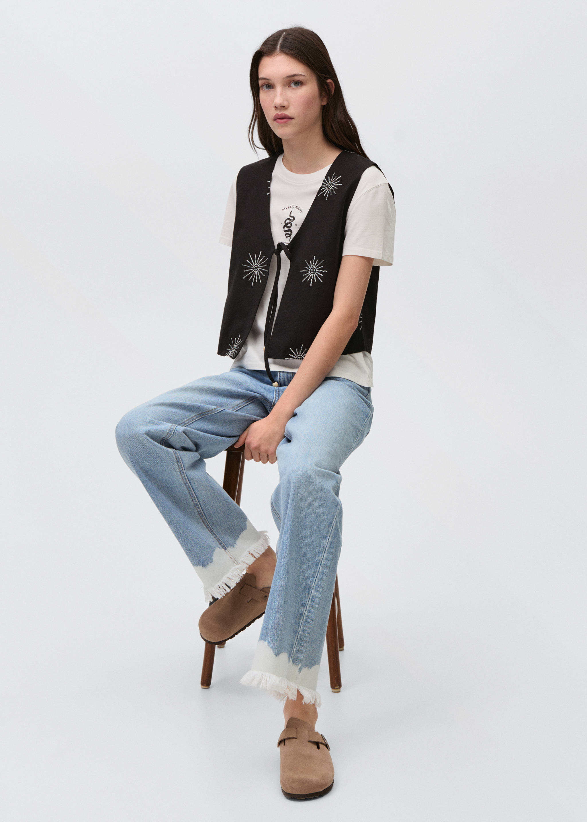 Cotton t-shirt with printed drawing - General plane