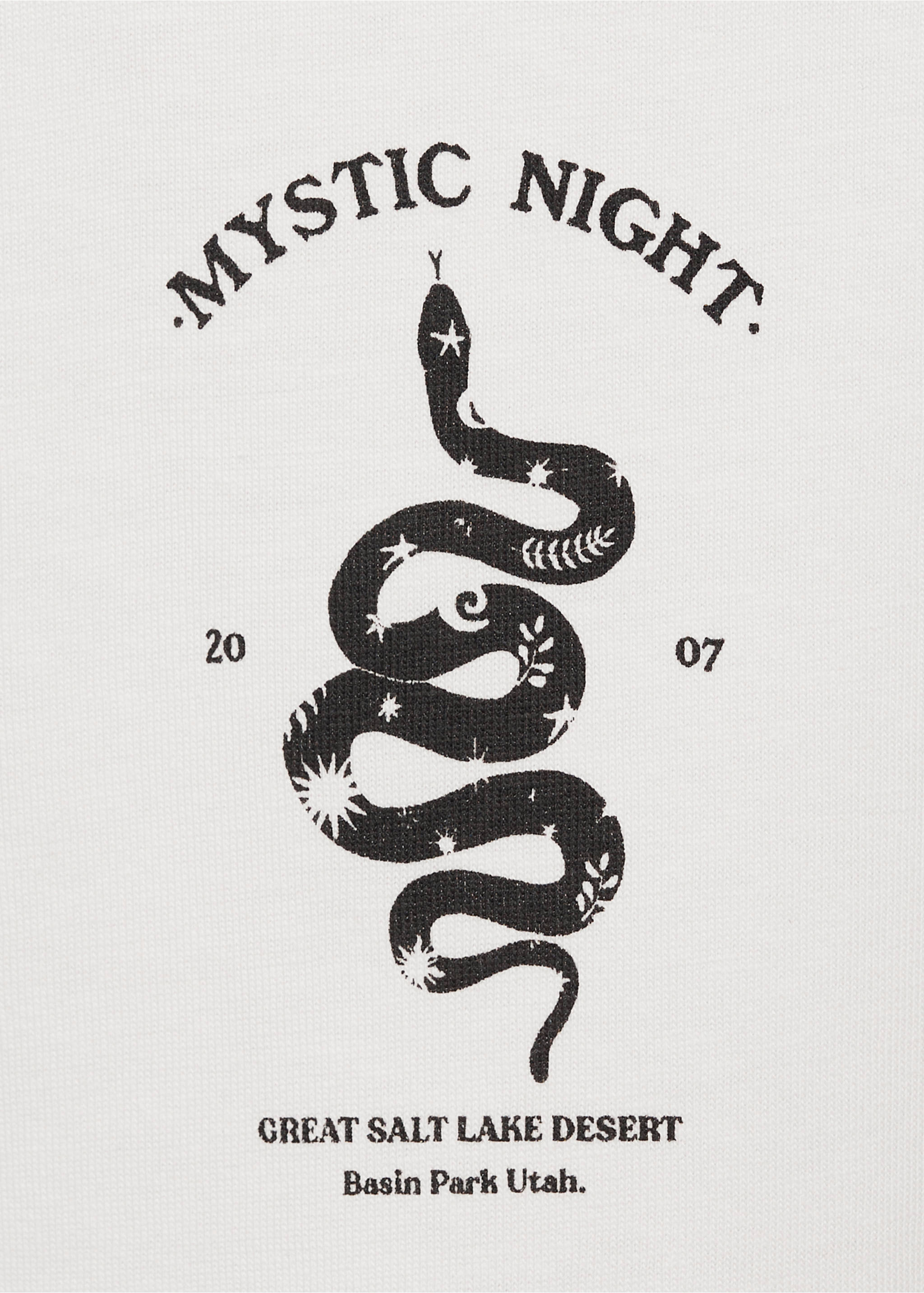 Camiseta algodón estampado dibujo - Detalle del artículo 8, Blanco roto. Ref: 87005738-00.