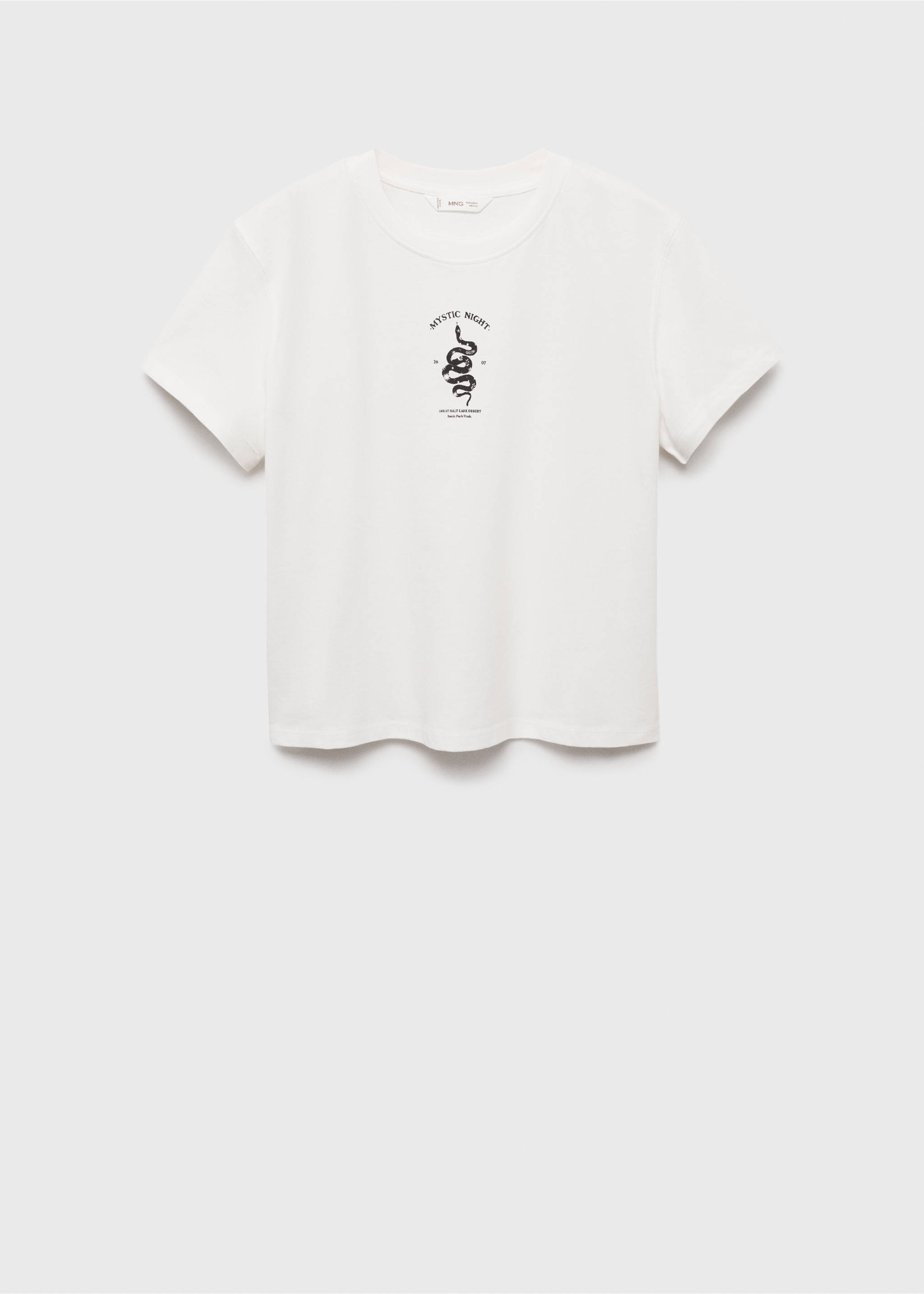 Cotton t-shirt with printed drawing - Article without model, Off White. Ref: 87005738-00.
