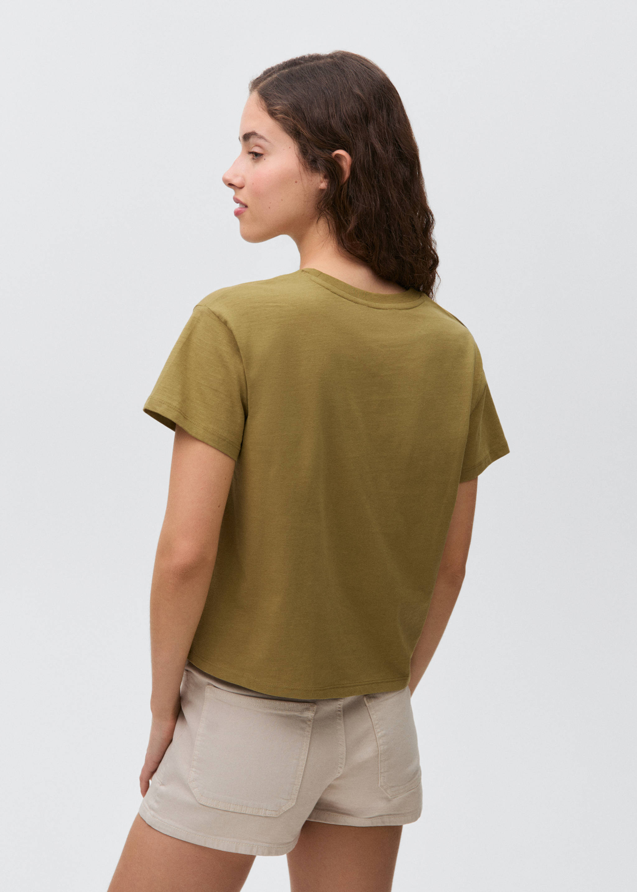 Embroidered cotton message t-shirt - Reverse of the article