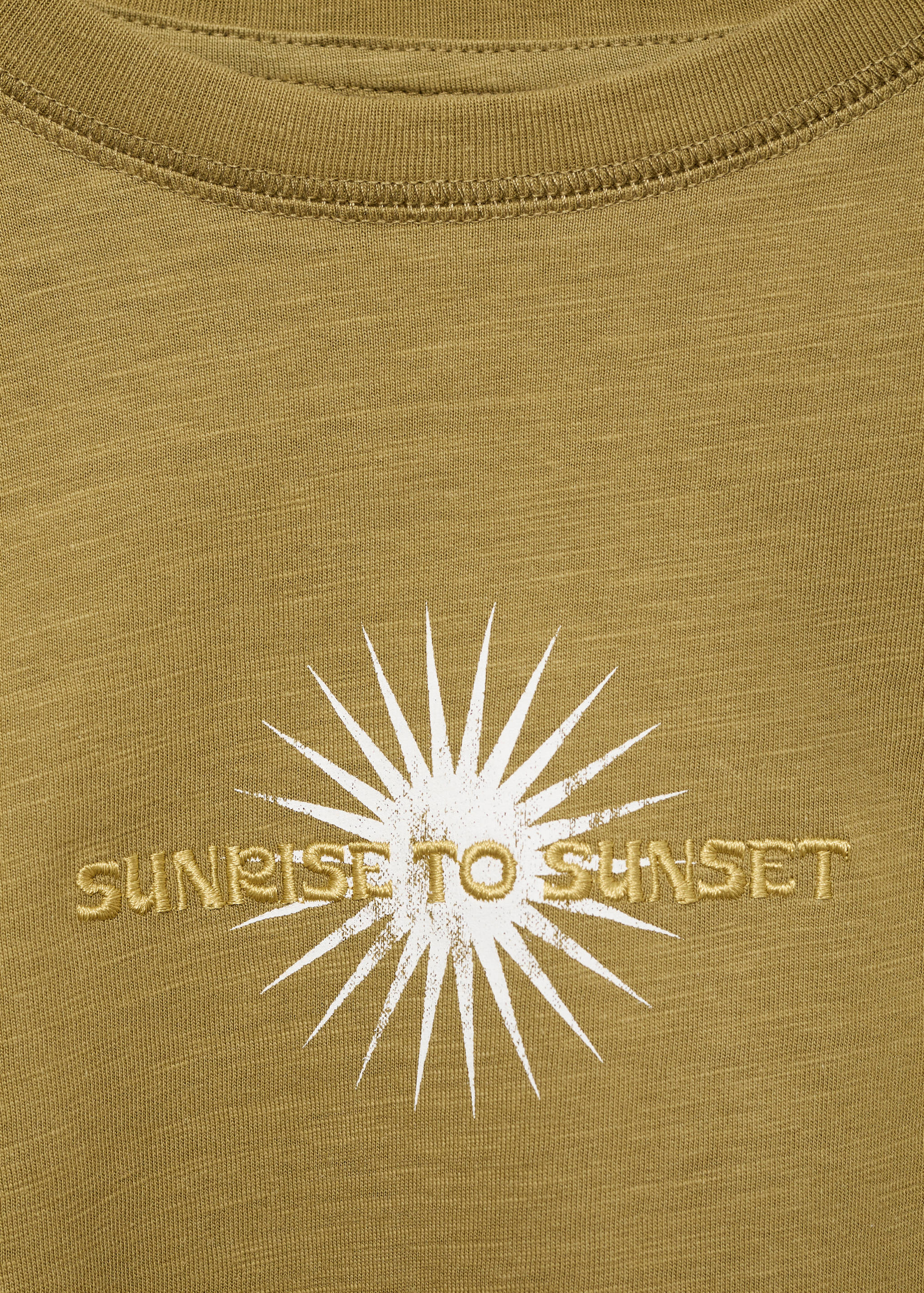 Embroidered cotton message t-shirt - Details of the article 8