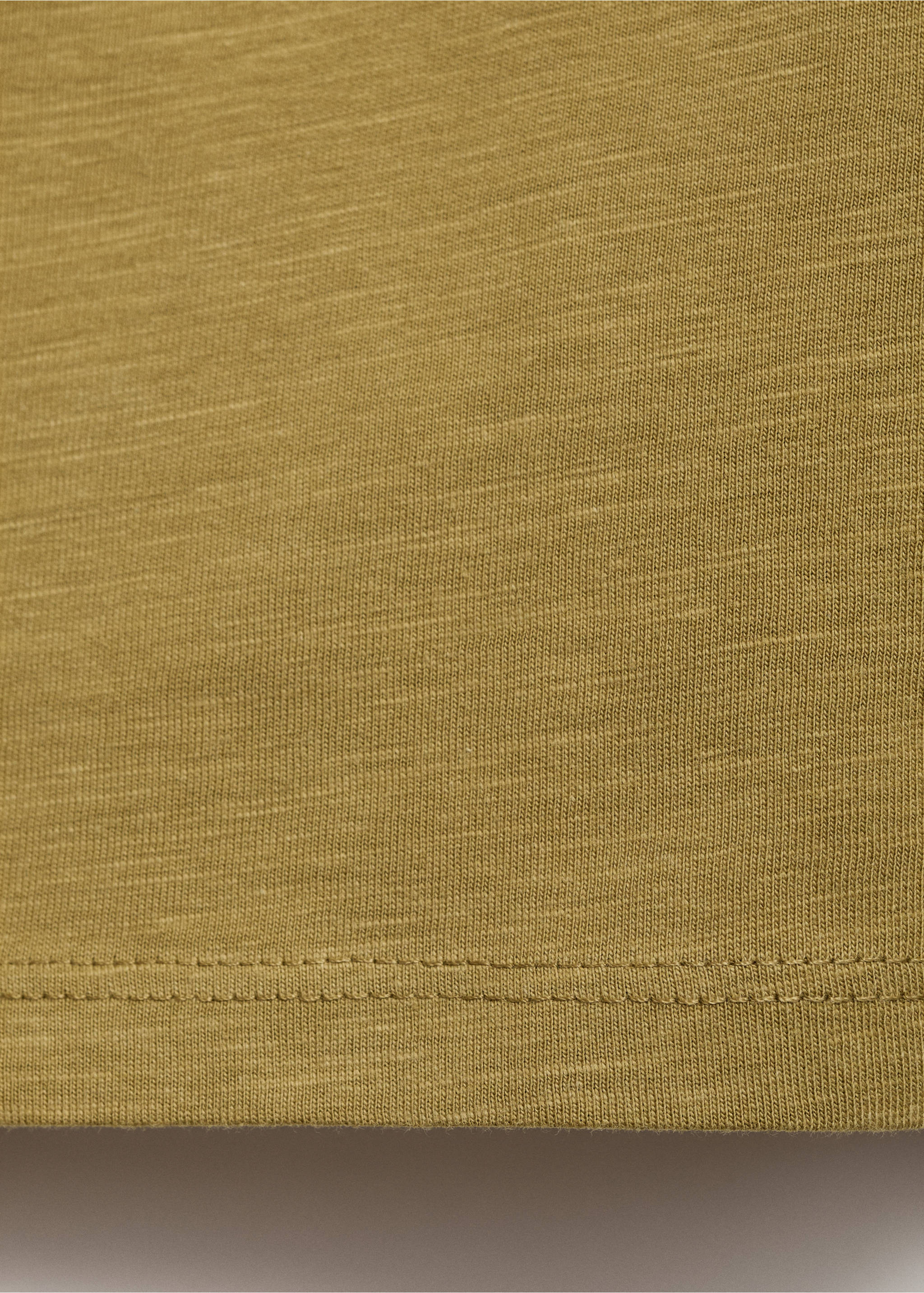 Embroidered cotton message t-shirt - Details of the article 0, Olive Green. Ref: 87005739-00.