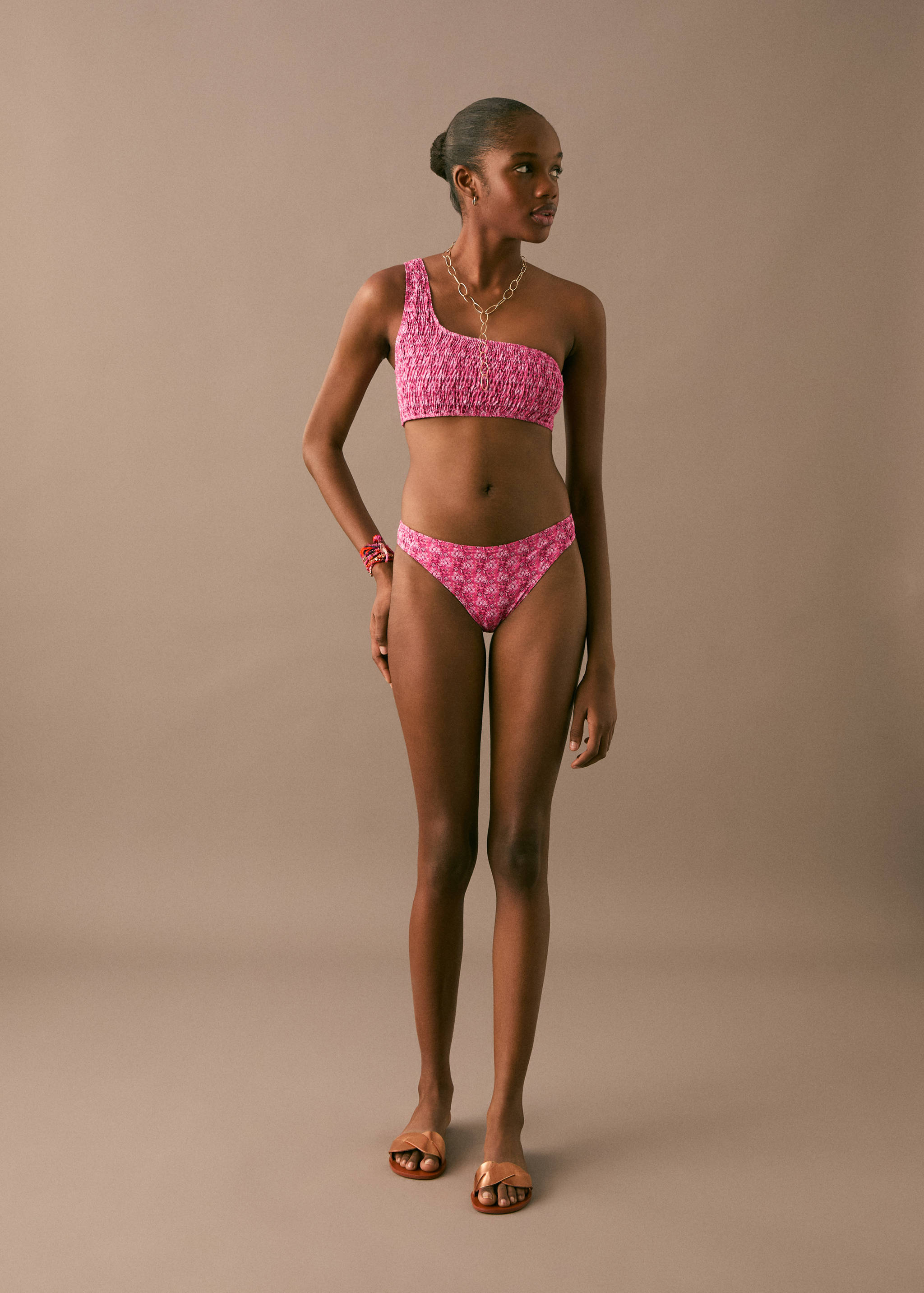 Asymmetrical printed bikini - General plane