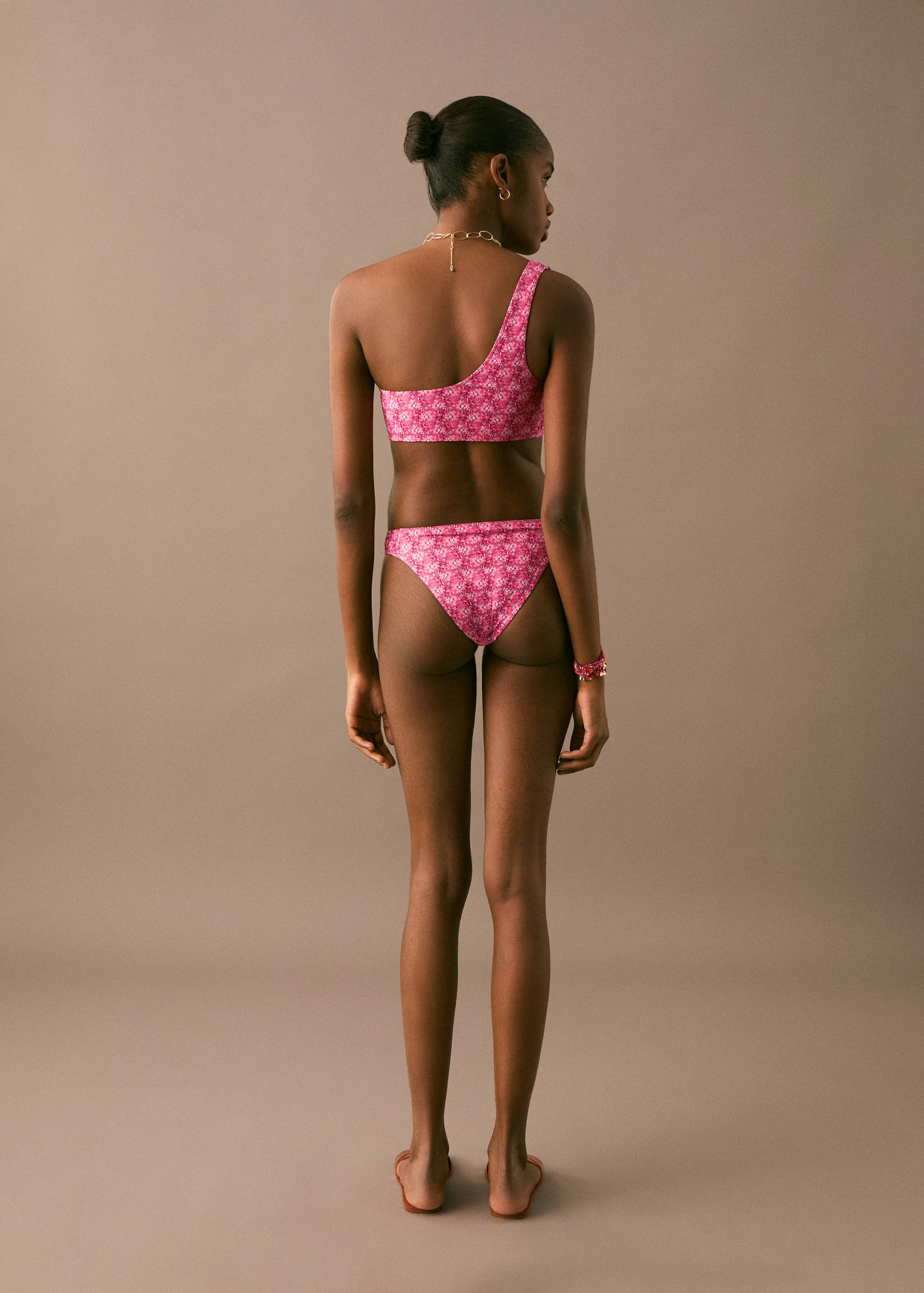 Asymmetrical printed bikini - Reverse of the article