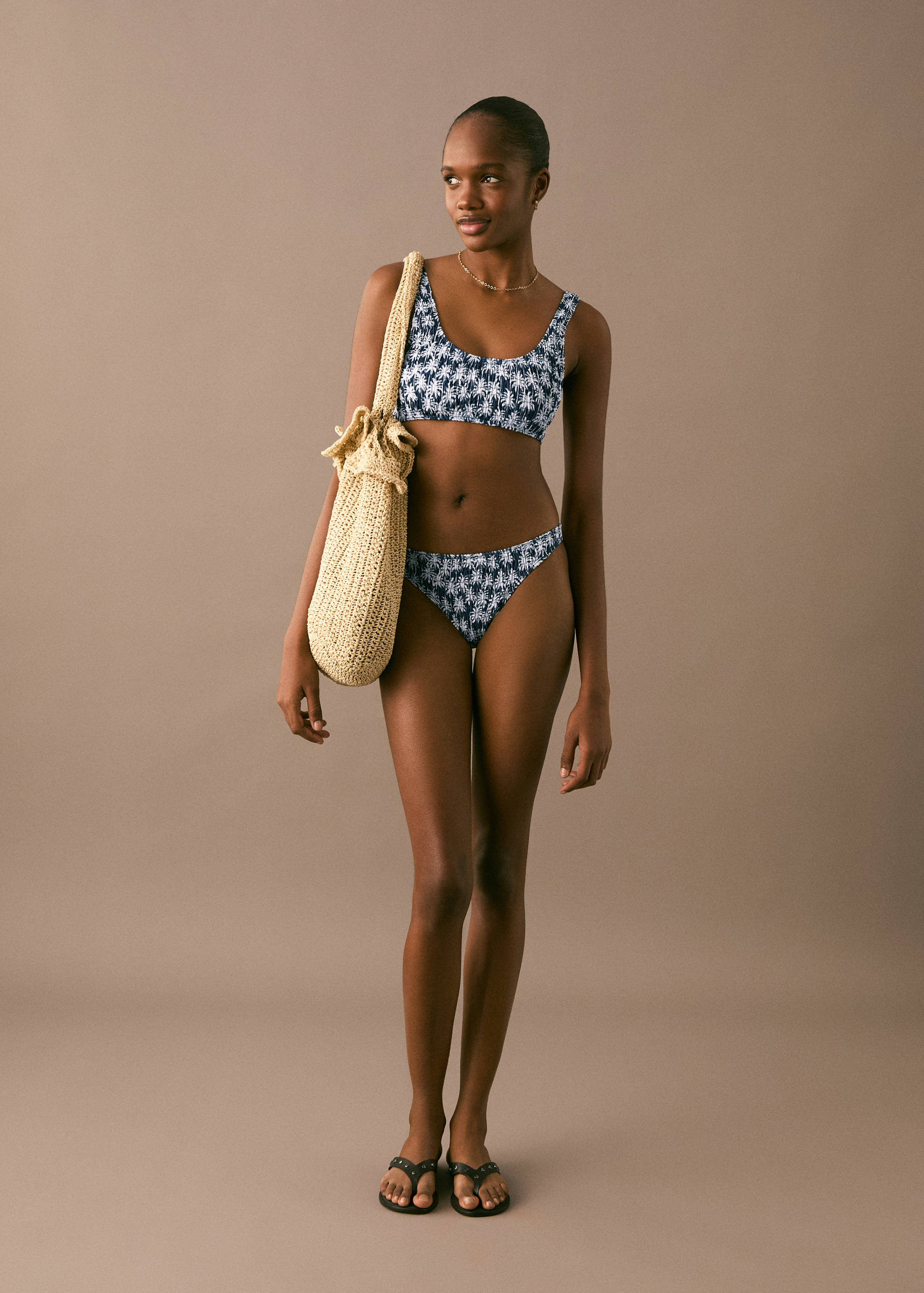 Ruched printed bikini - General plane