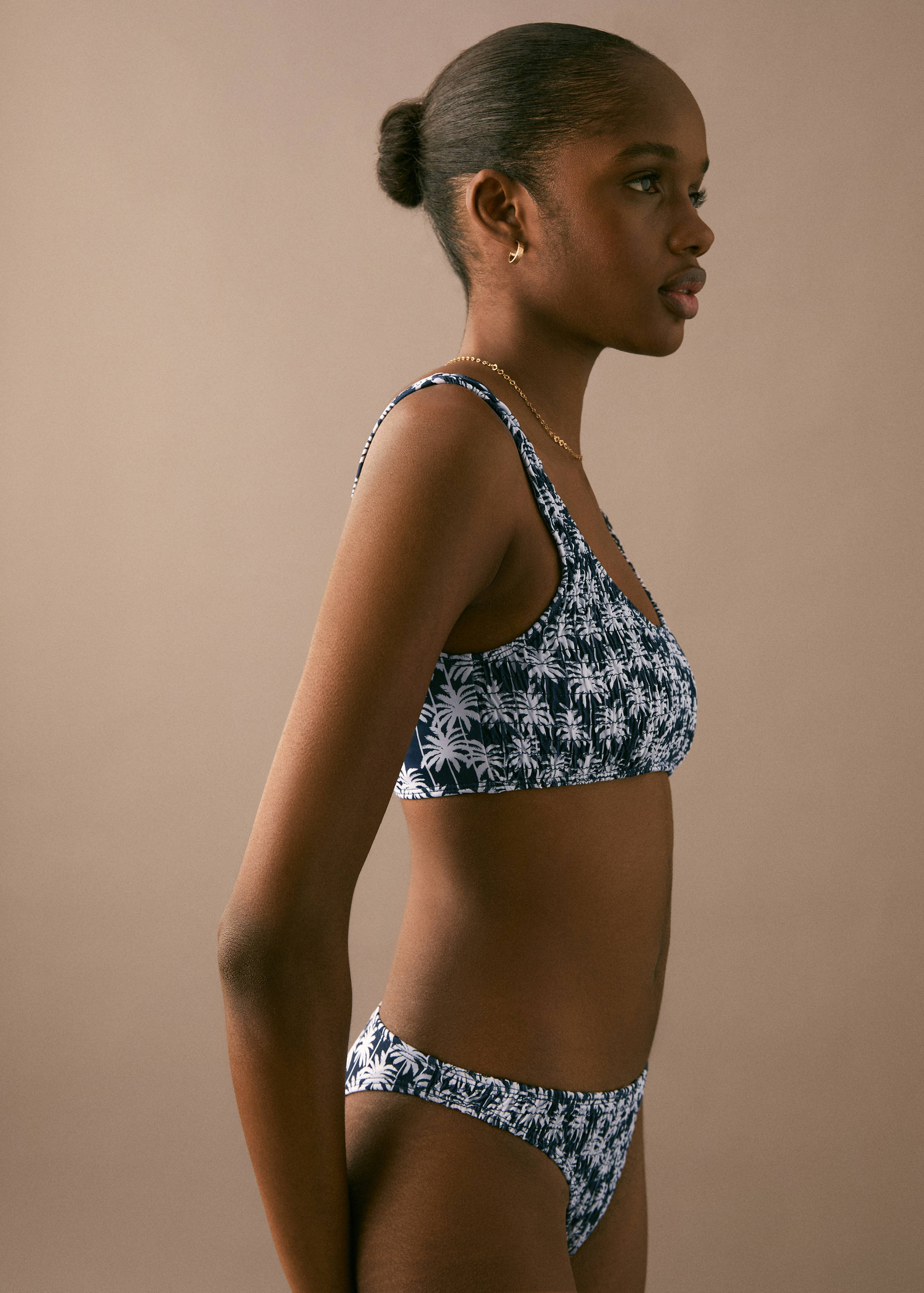 Ruched printed bikini - Medium plane