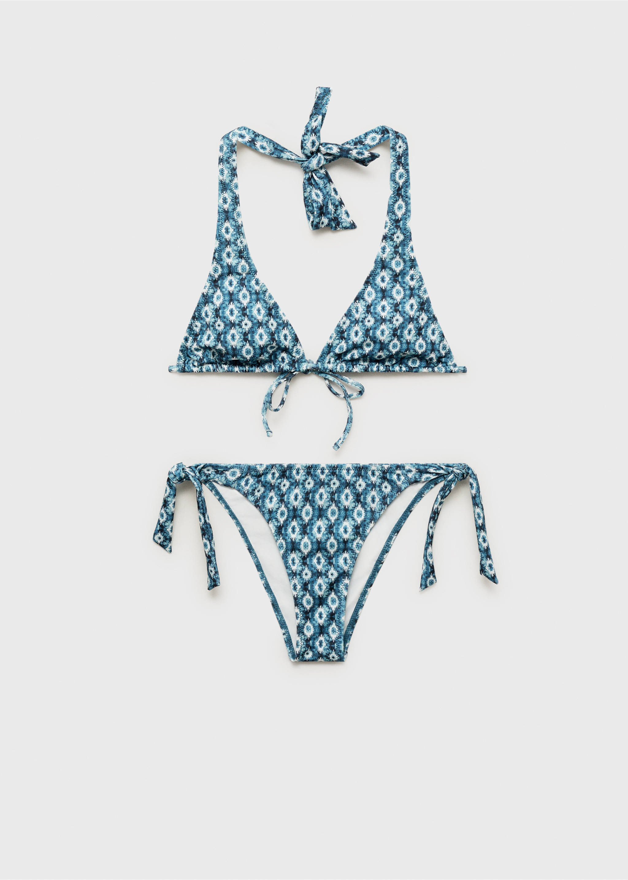 Printed bikini - Article without model, Turquoise. Ref: 87005758-00.