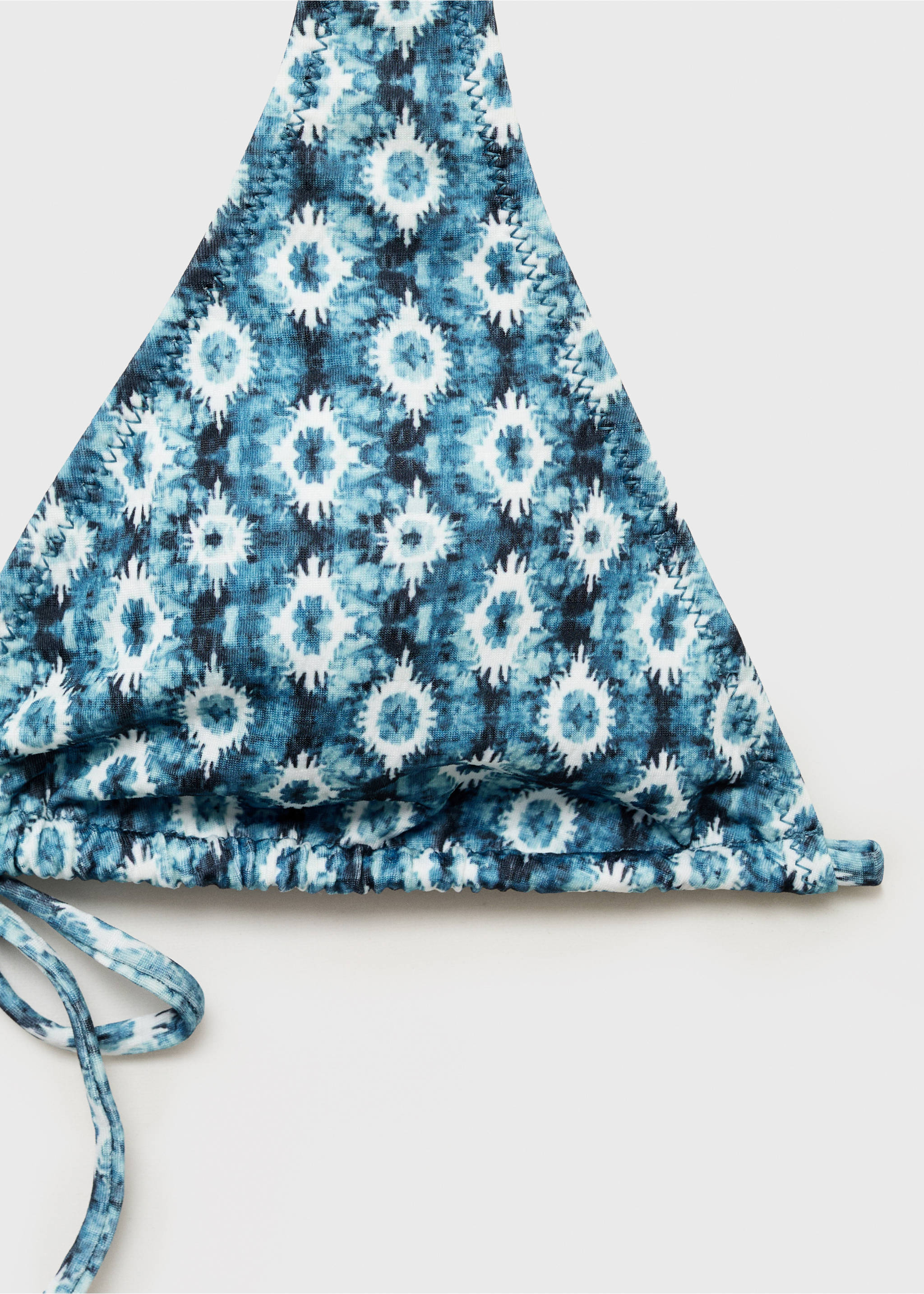 Printed bikini - Details of the article 8, Turquoise. Ref: 87005758-00.