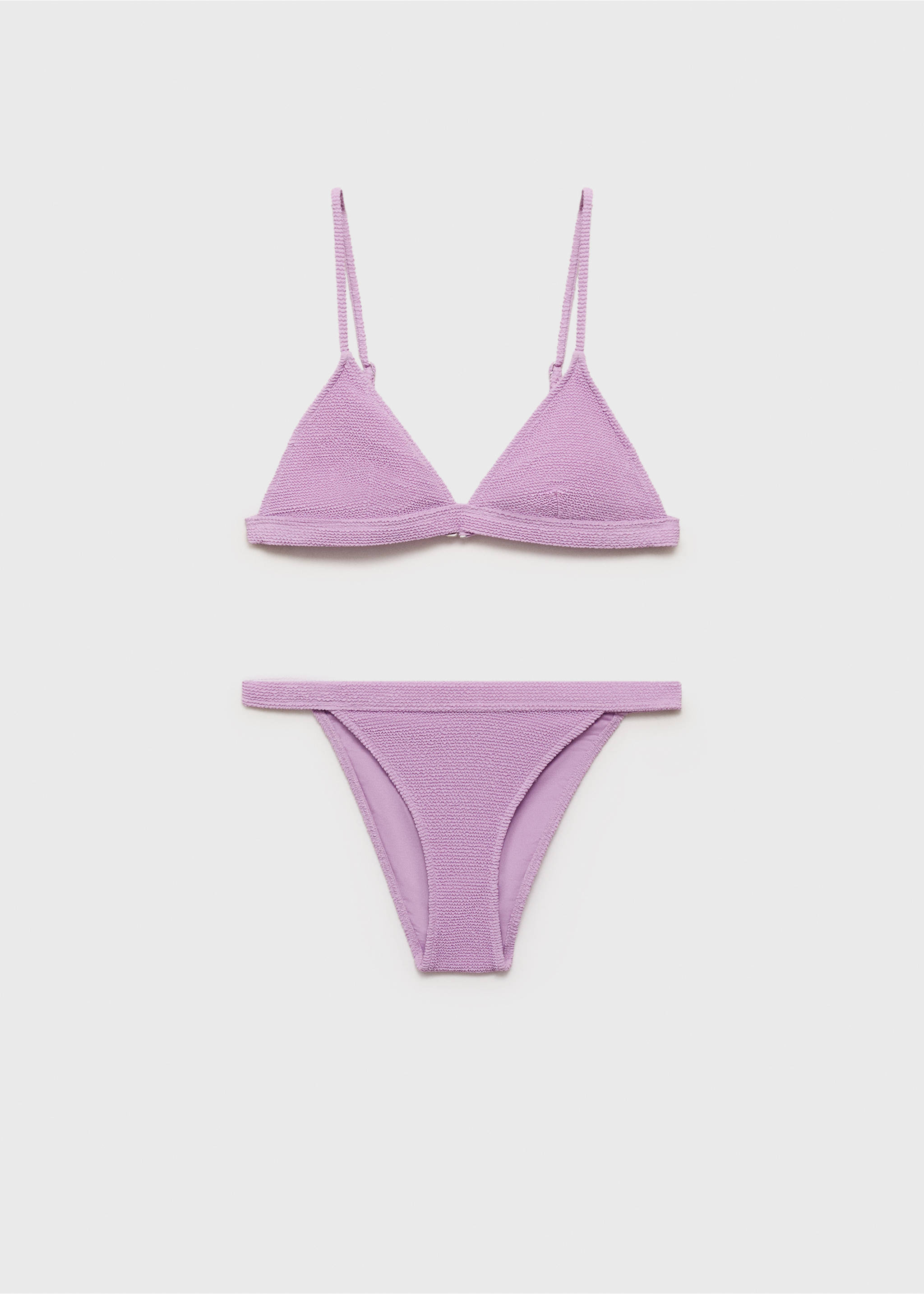 Texturált bikini - Termék modell nélkül, Halványlila. Ref: 87005765-00.