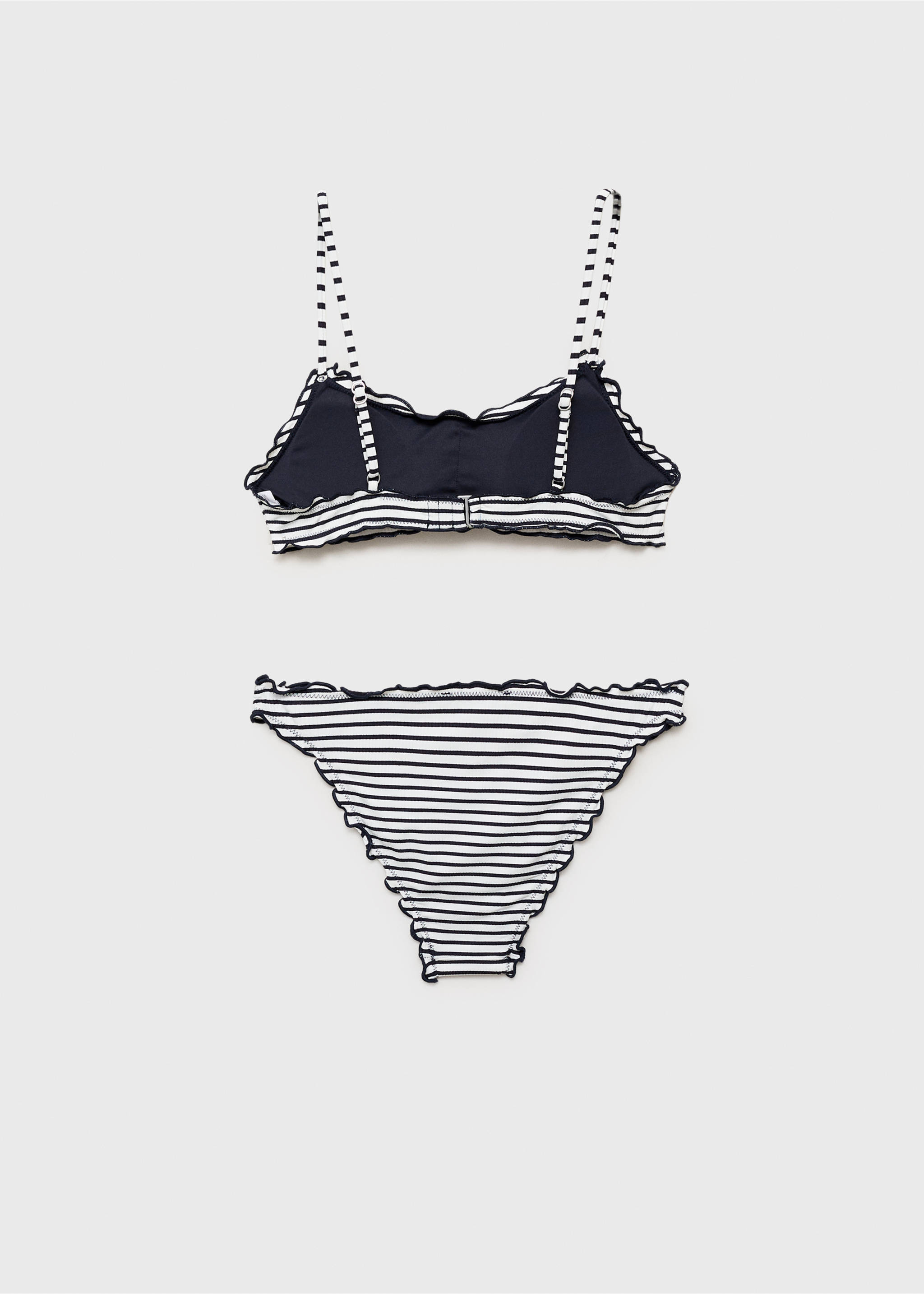 Striped bikini with trim - Details of the article 8, Off White. Ref: 87005767-00.