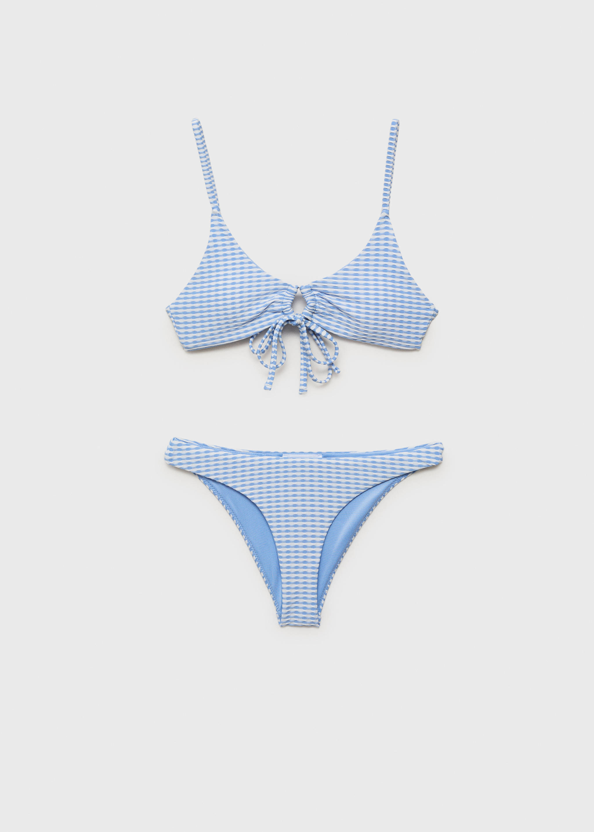 Bikini cu fundă și textură - Articol fără model