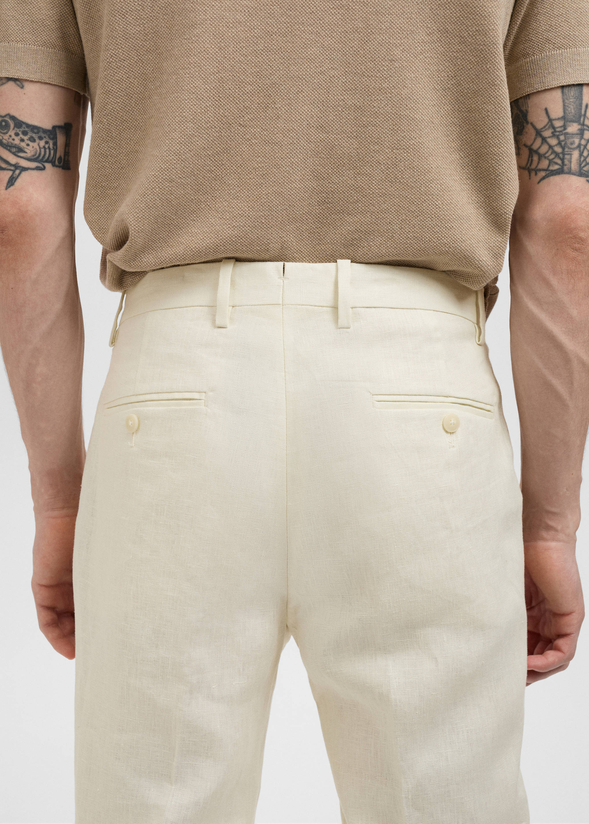 Pantalón traje Amalfi 100% lino slim fit - Detalle del artículo 3