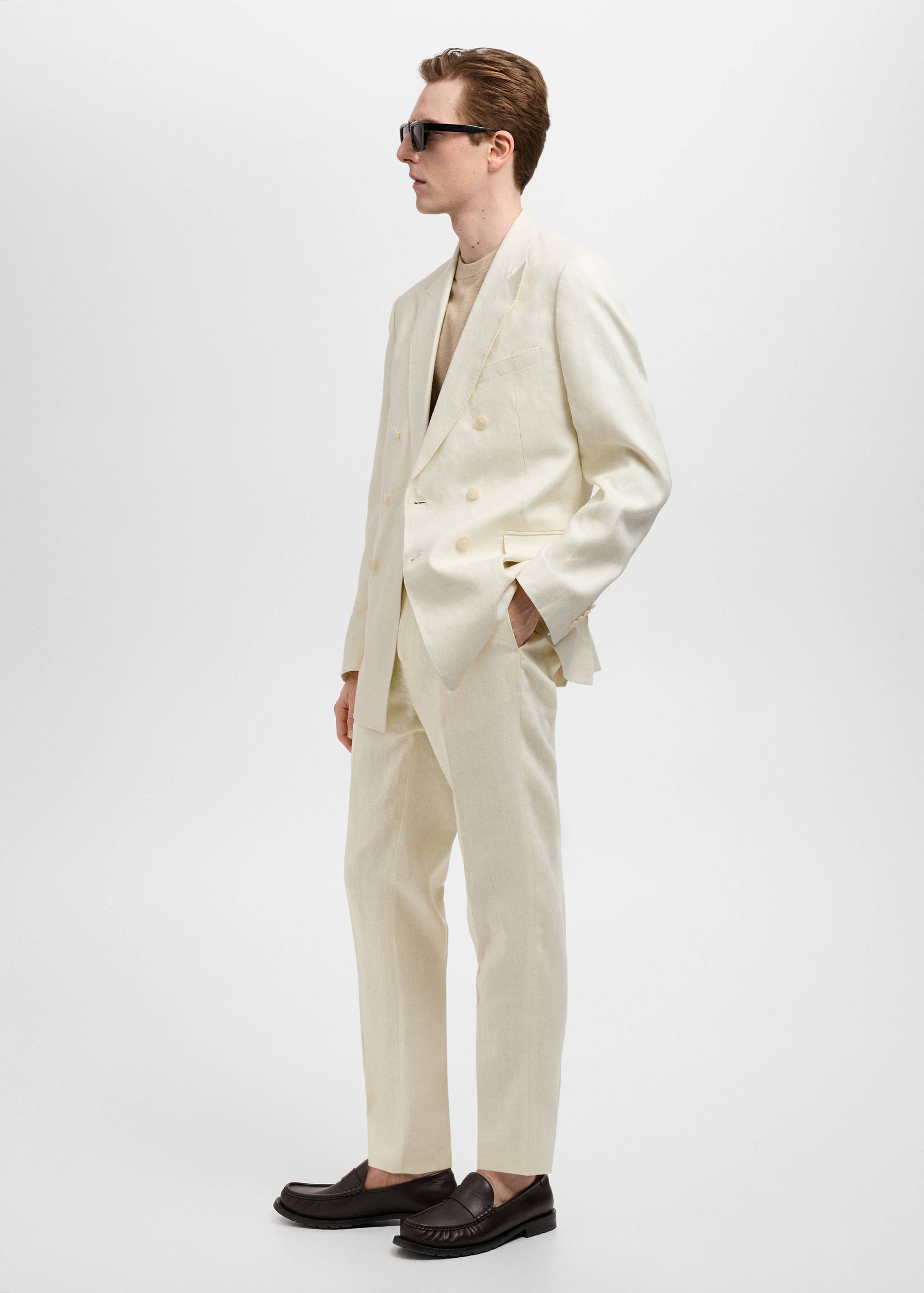 Pantalón traje Amalfi 100% lino slim fit - Detalle del artículo 2