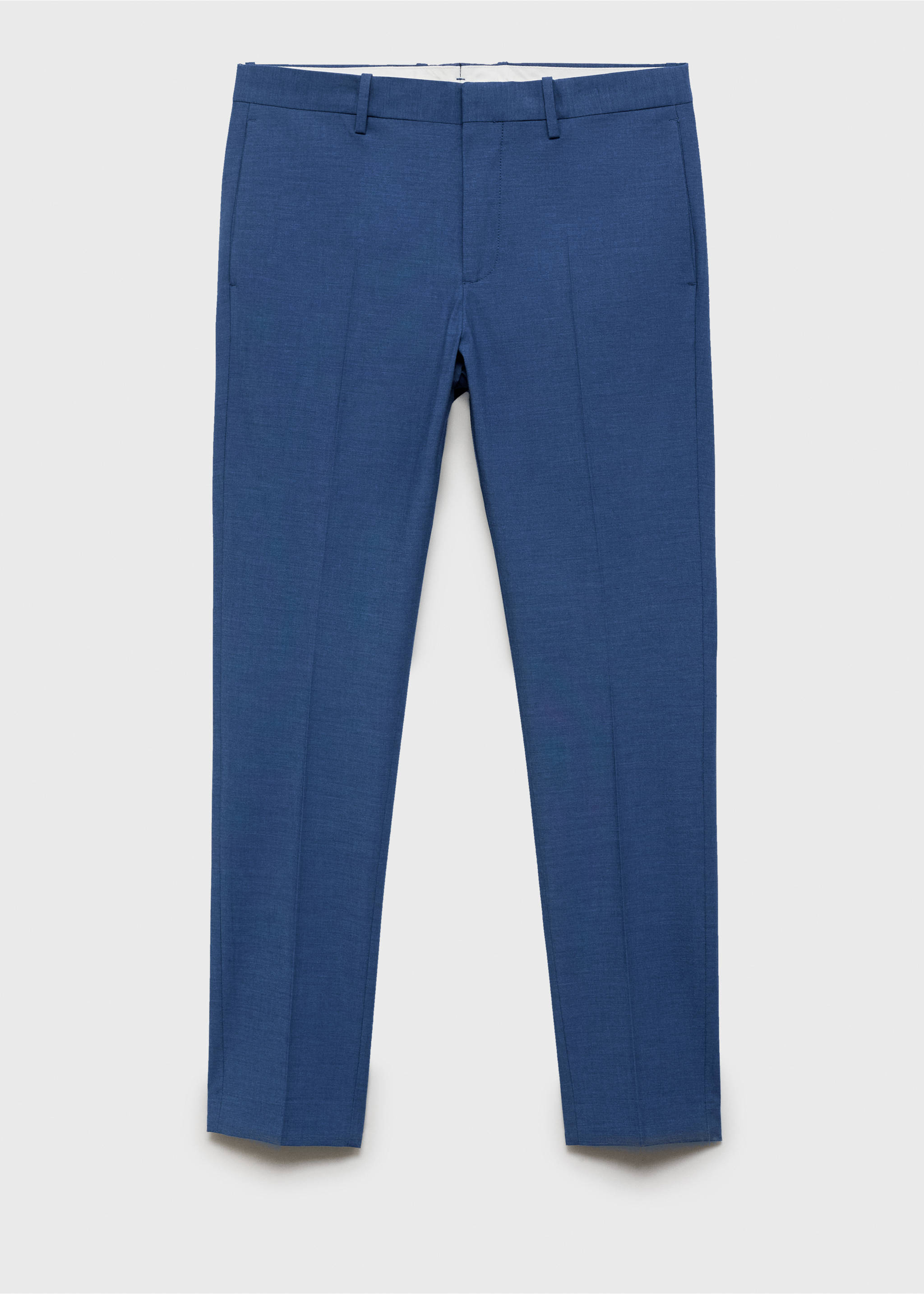 Stretch fabric super slim-fit suit trousers - Article without model, Blue. Ref: 87005939-00.