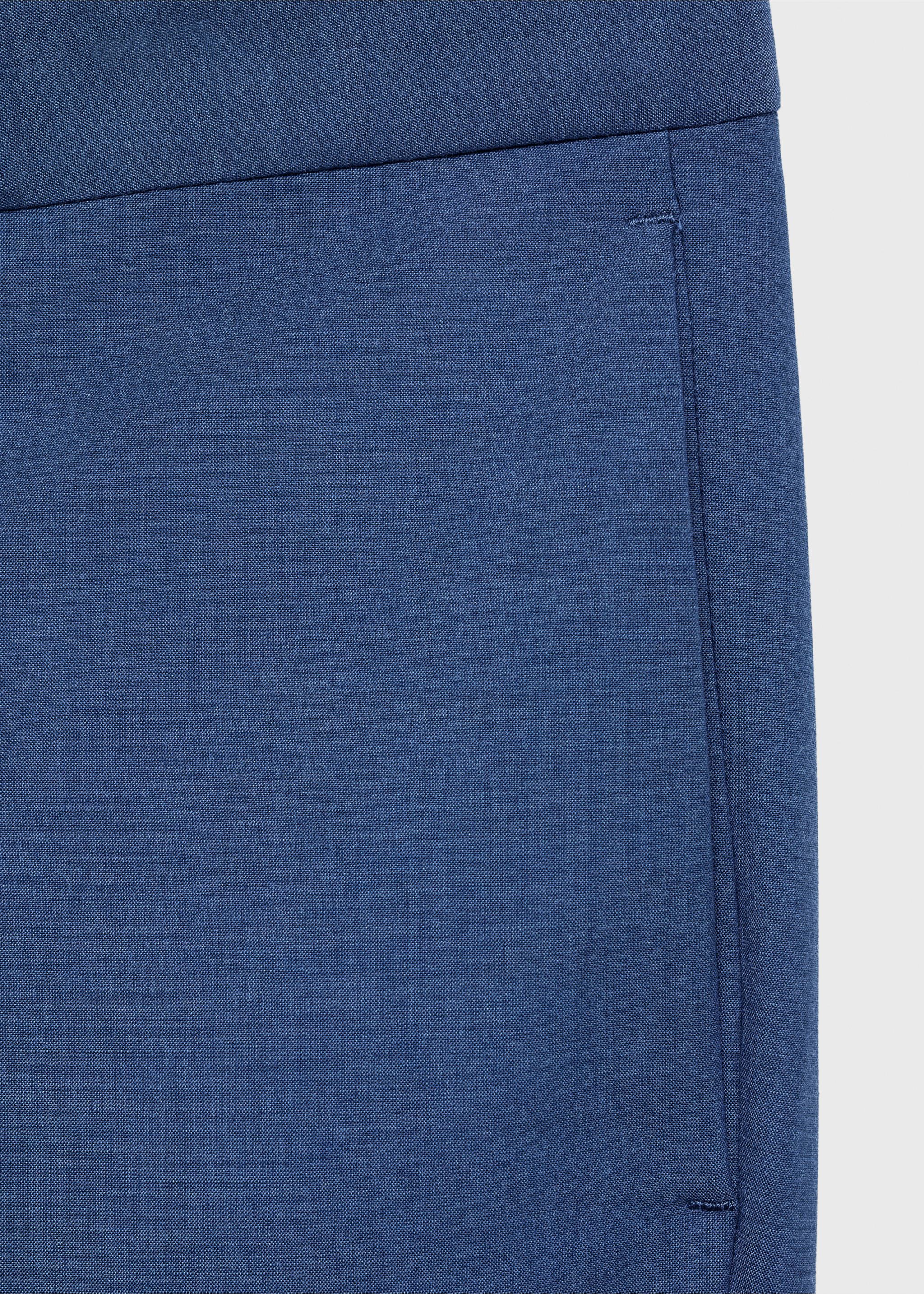 Stretch fabric super slim-fit suit trousers - Details of the article 8, Blue. Ref: 87005939-00.