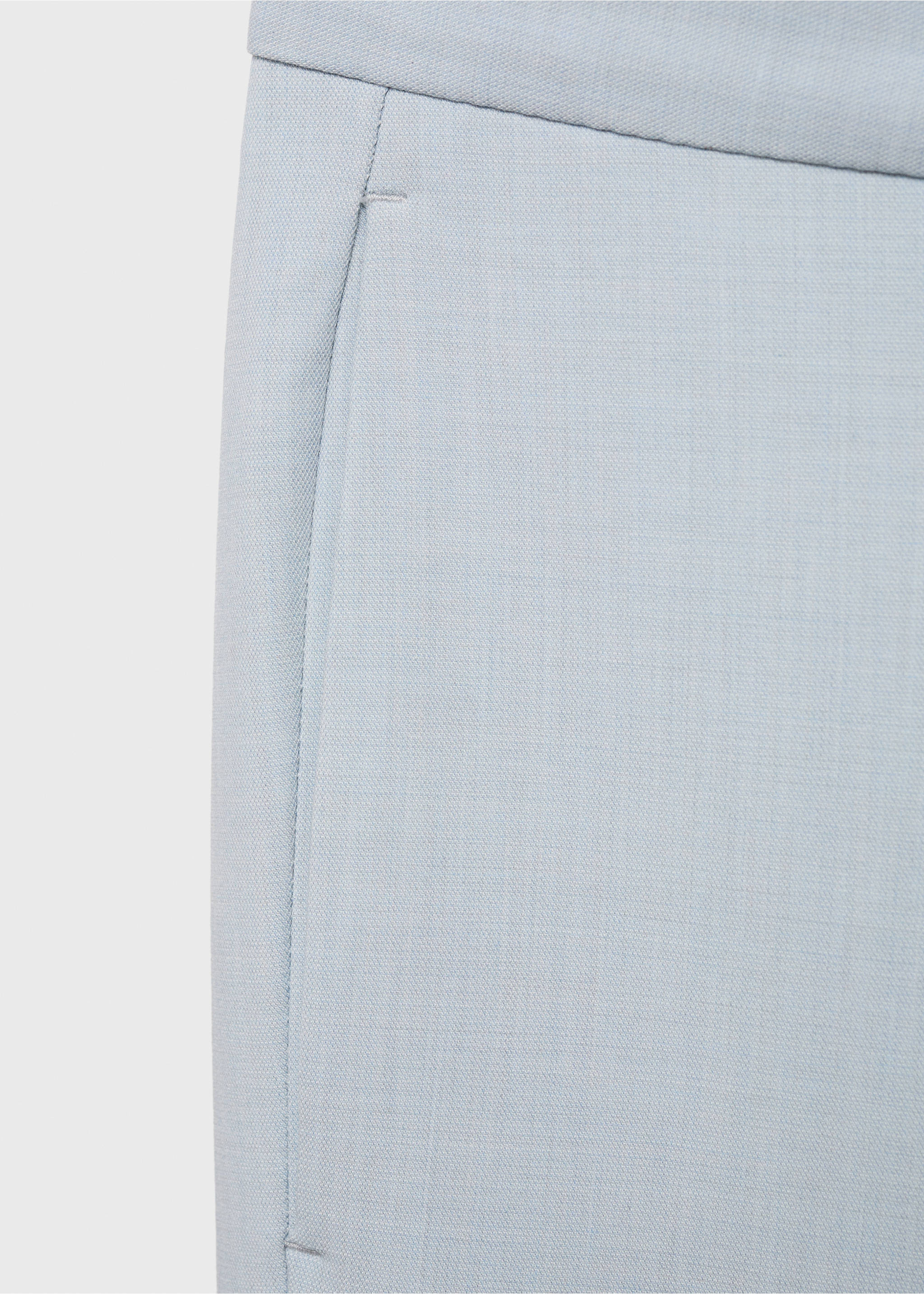 Super slim fit hlače za odijelo od rastezljive tkanine - Detalji artikla 8, Boja neba. Ref: 87005940-00.