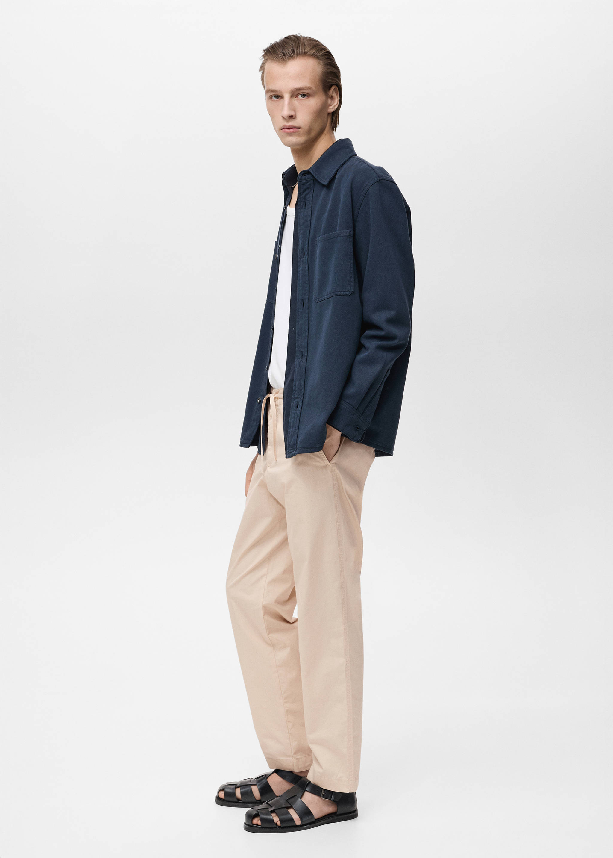 Poplin cotton trousers - Details of the article 2