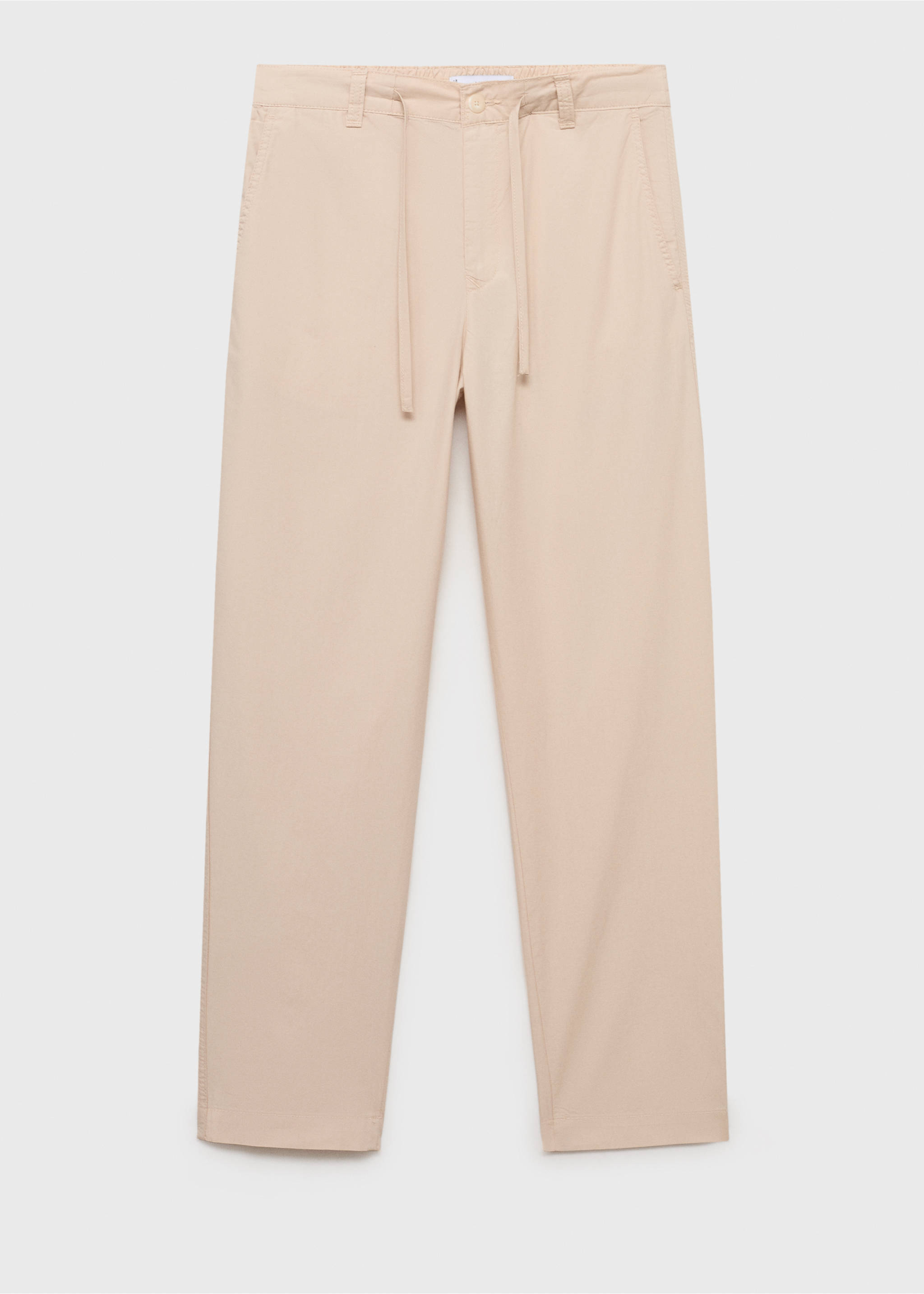 Poplin katoenen broek - Artikel zonder model, Ecru. Ref: 87005941-00.