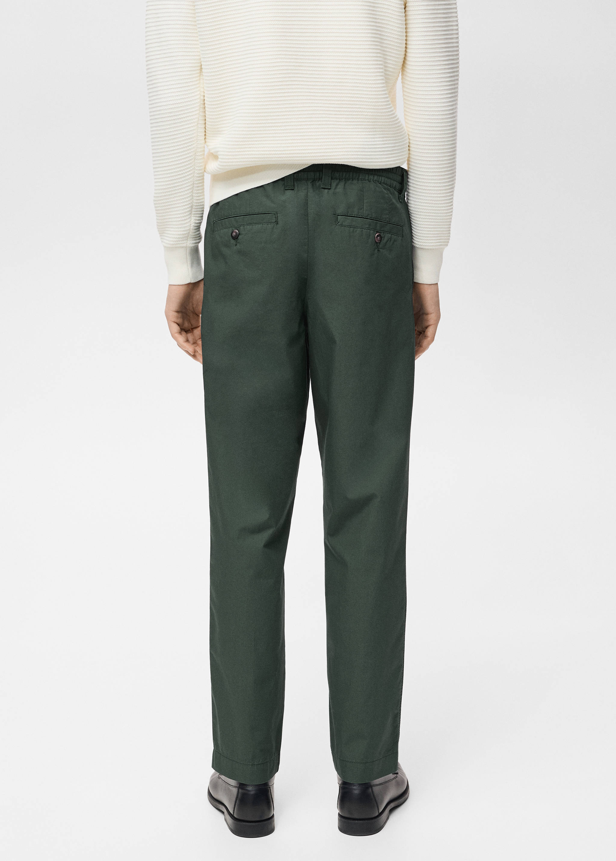 Poplin cotton trousers - Reverse of the article