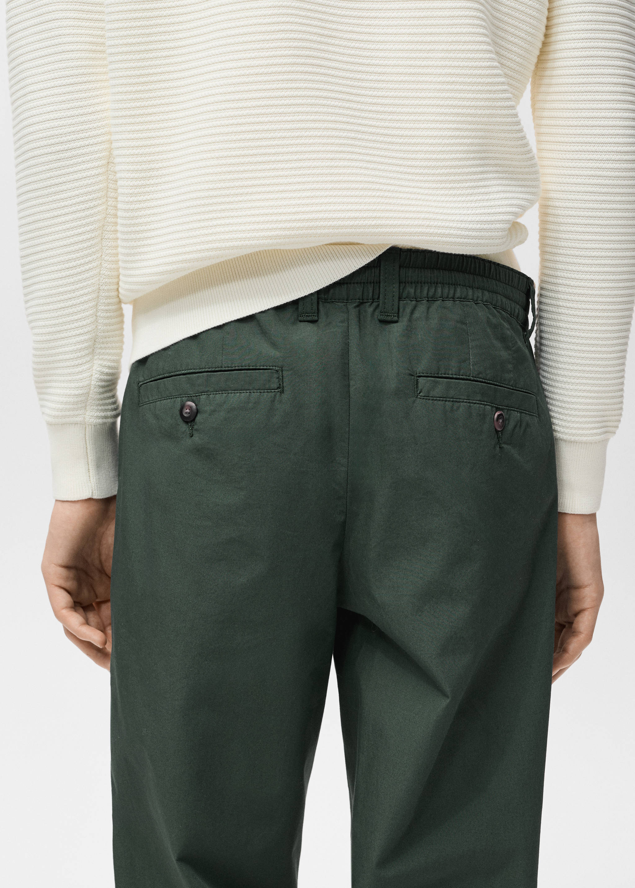 Poplin cotton trousers - Details of the article 1