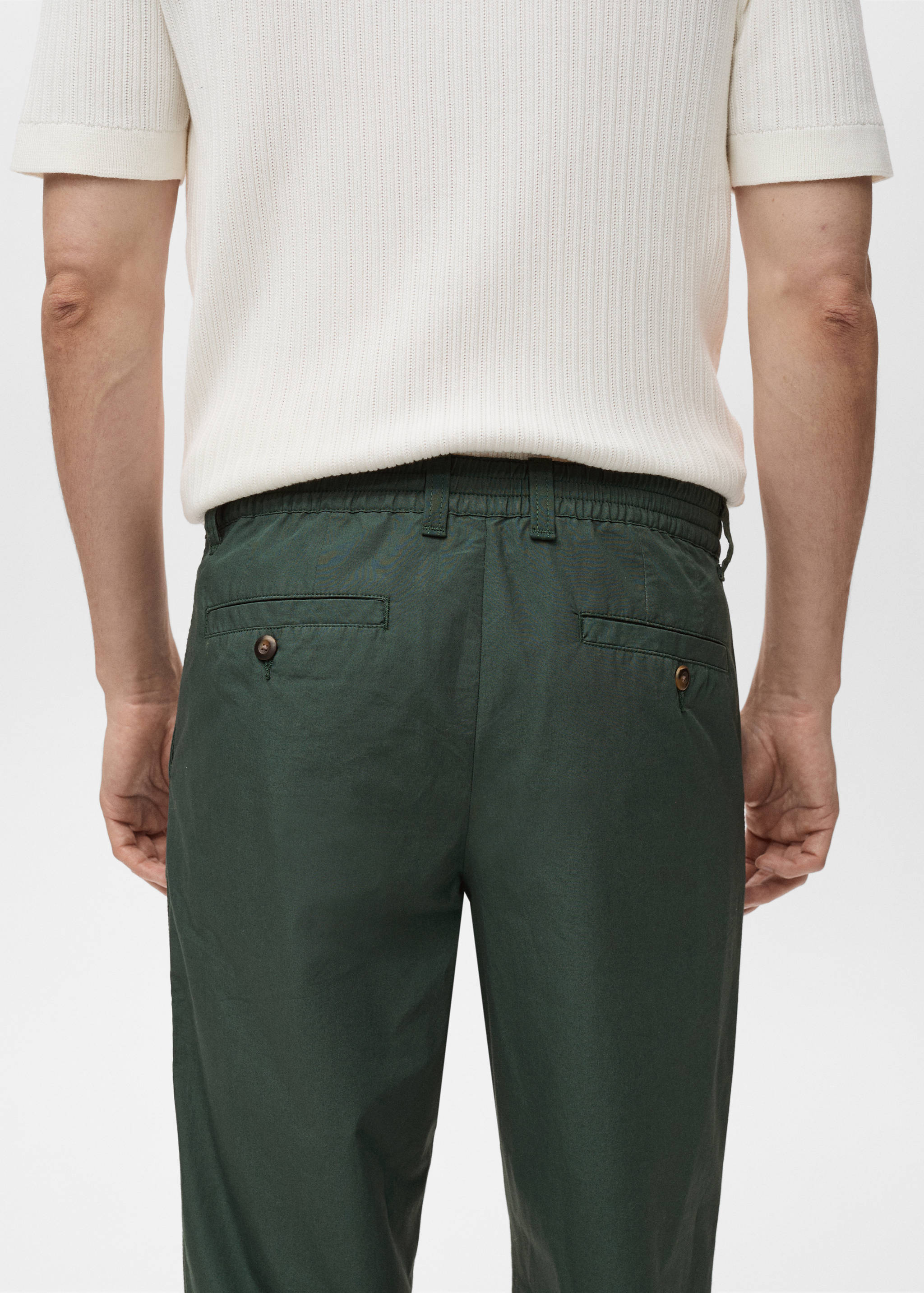 Poplin cotton trousers - Details of the article 4
