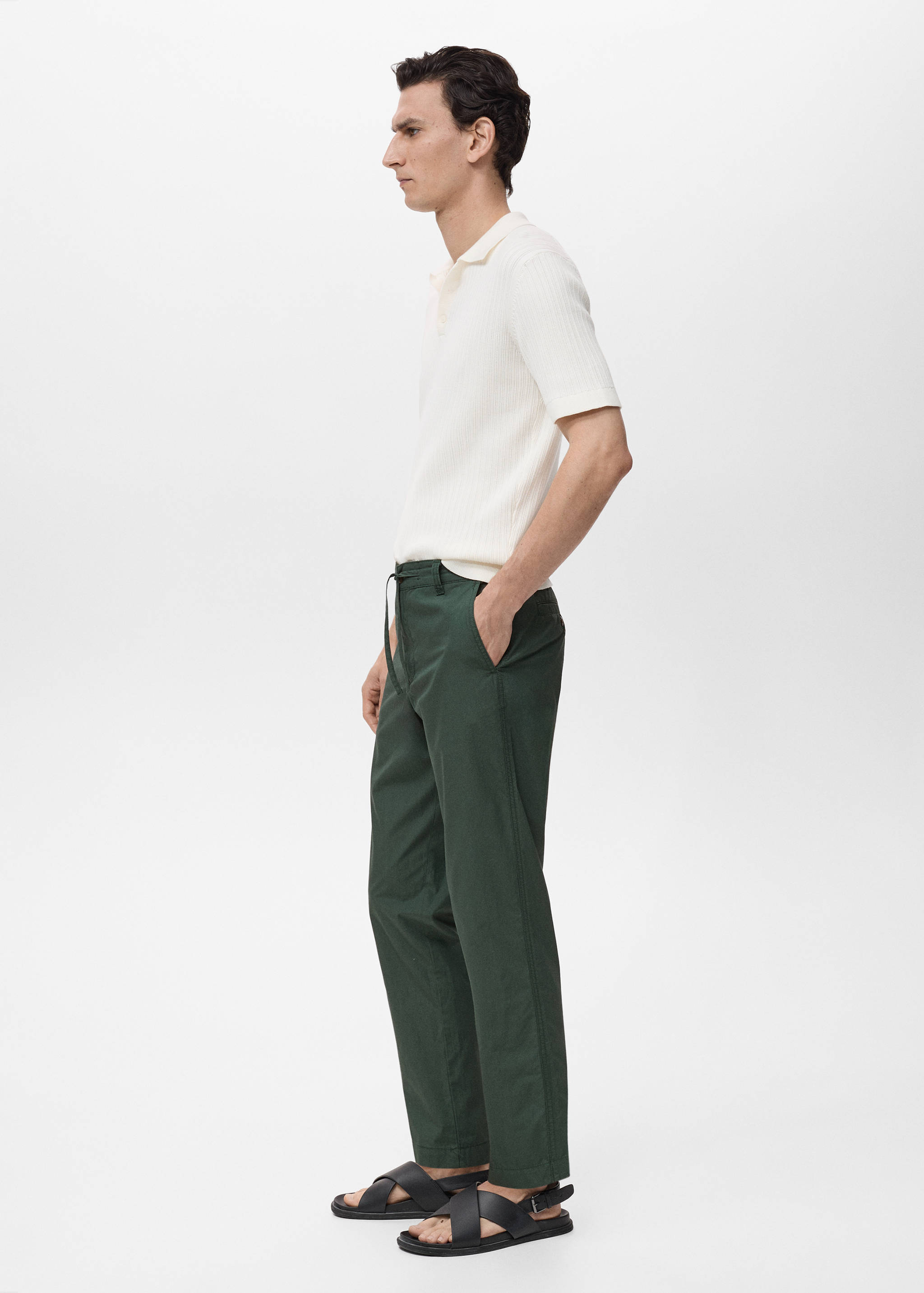 Poplin cotton trousers - Details of the article 5