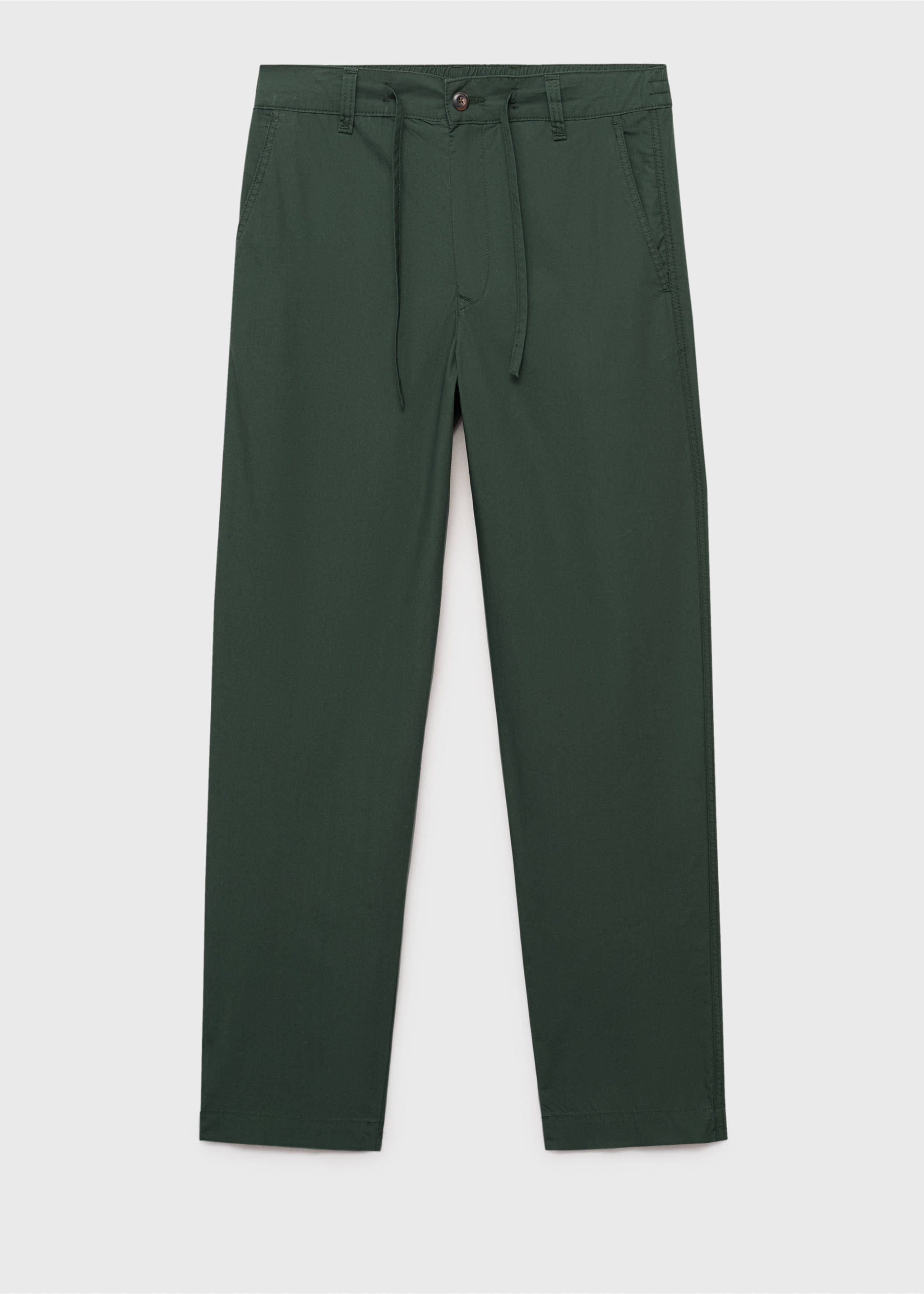 Poplin katoenen broek - Artikel zonder model, Donkergroen. Ref: 87005941-00.