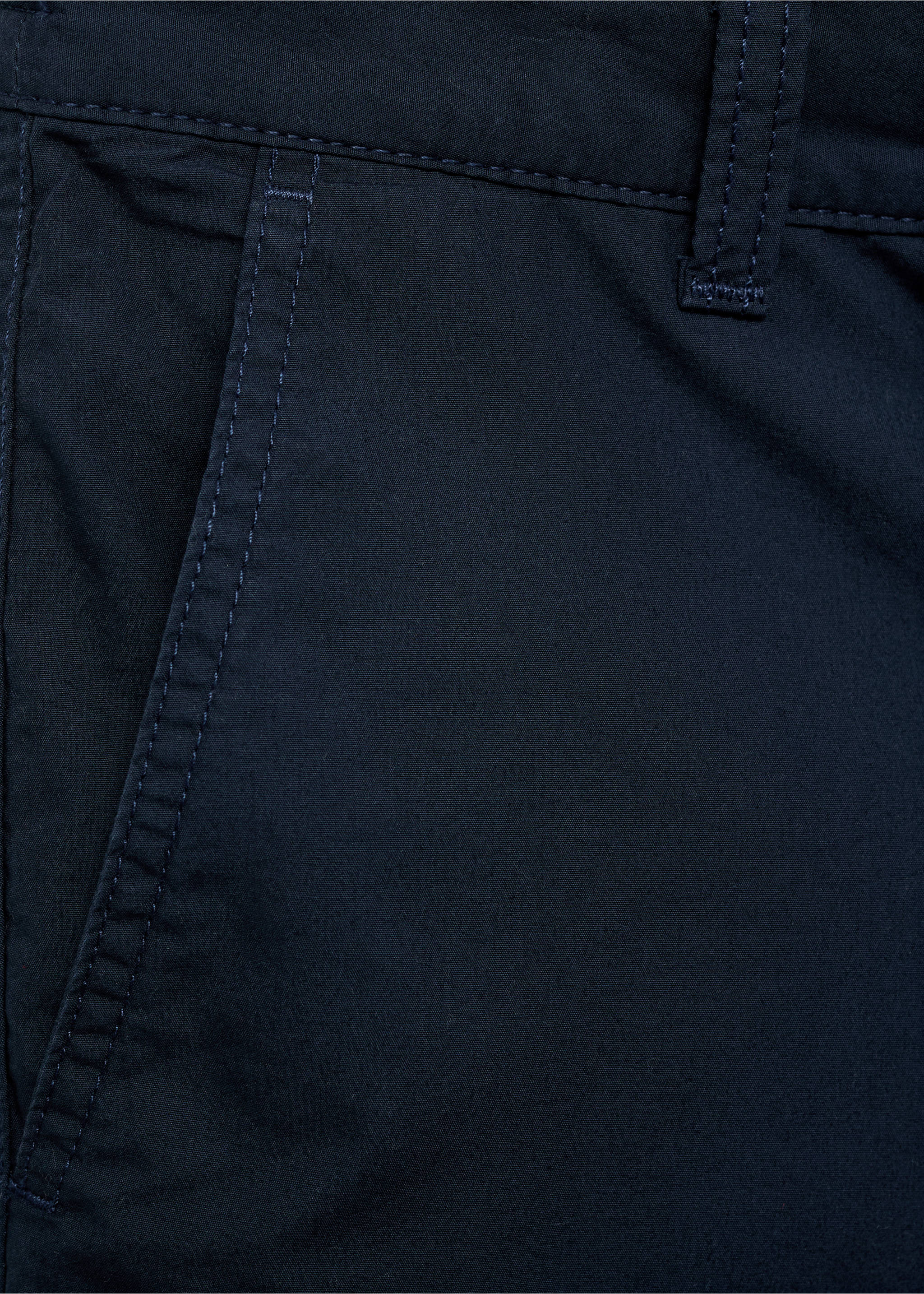 Poplin cotton pants - Details of the article 8, Dark Navy. Ref: 87005941-00.