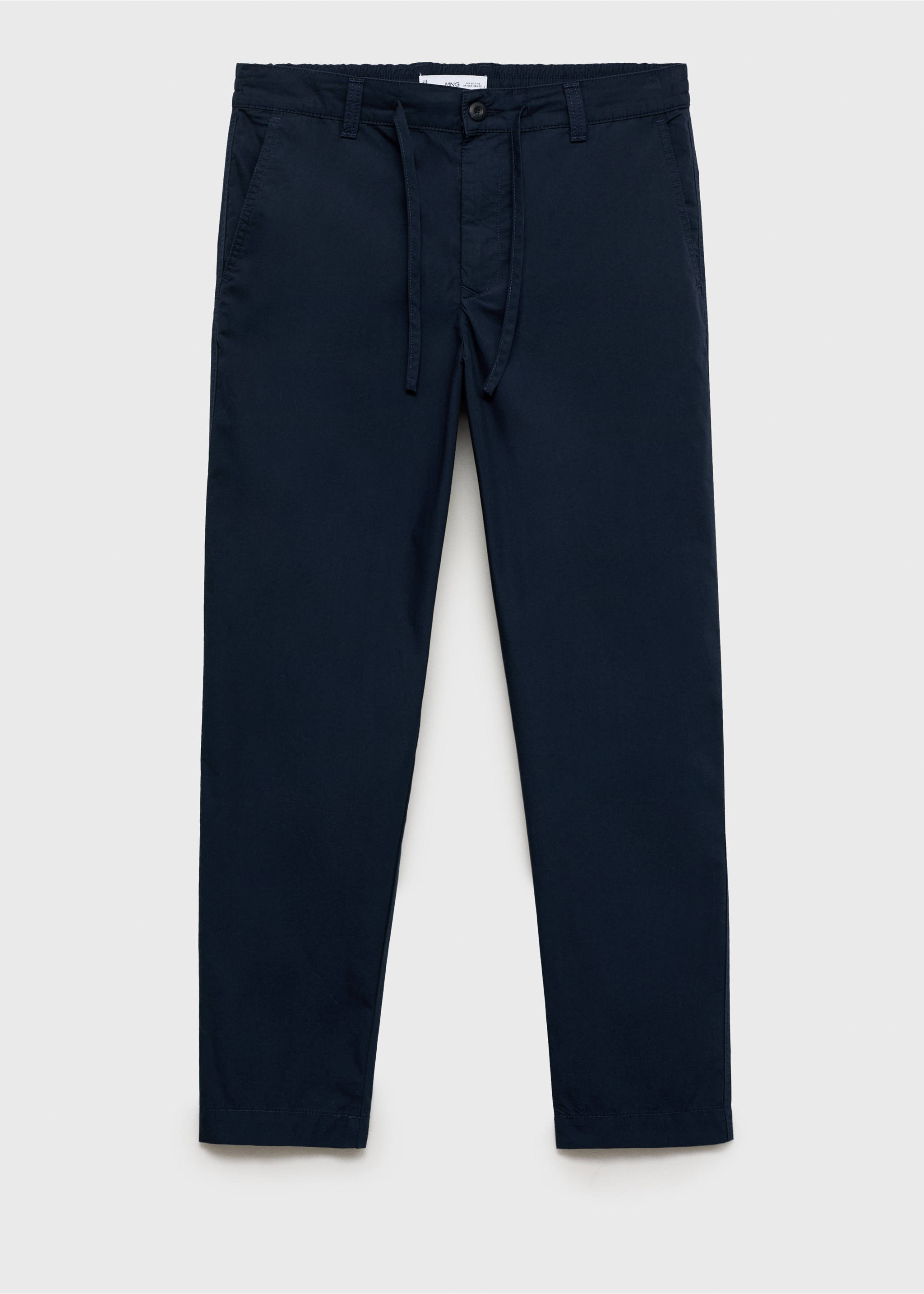 Poplin cotton trousers - Article without model, Dark Navy. Ref: 87005941-00.